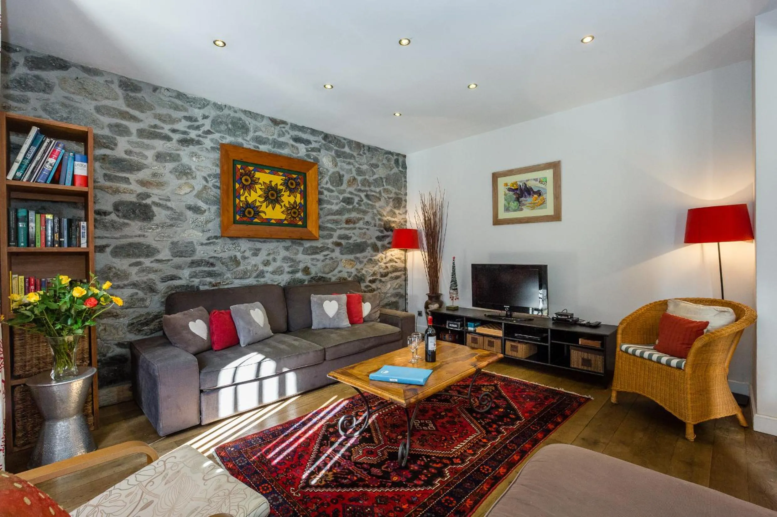 Living room in Lodge aux Praz