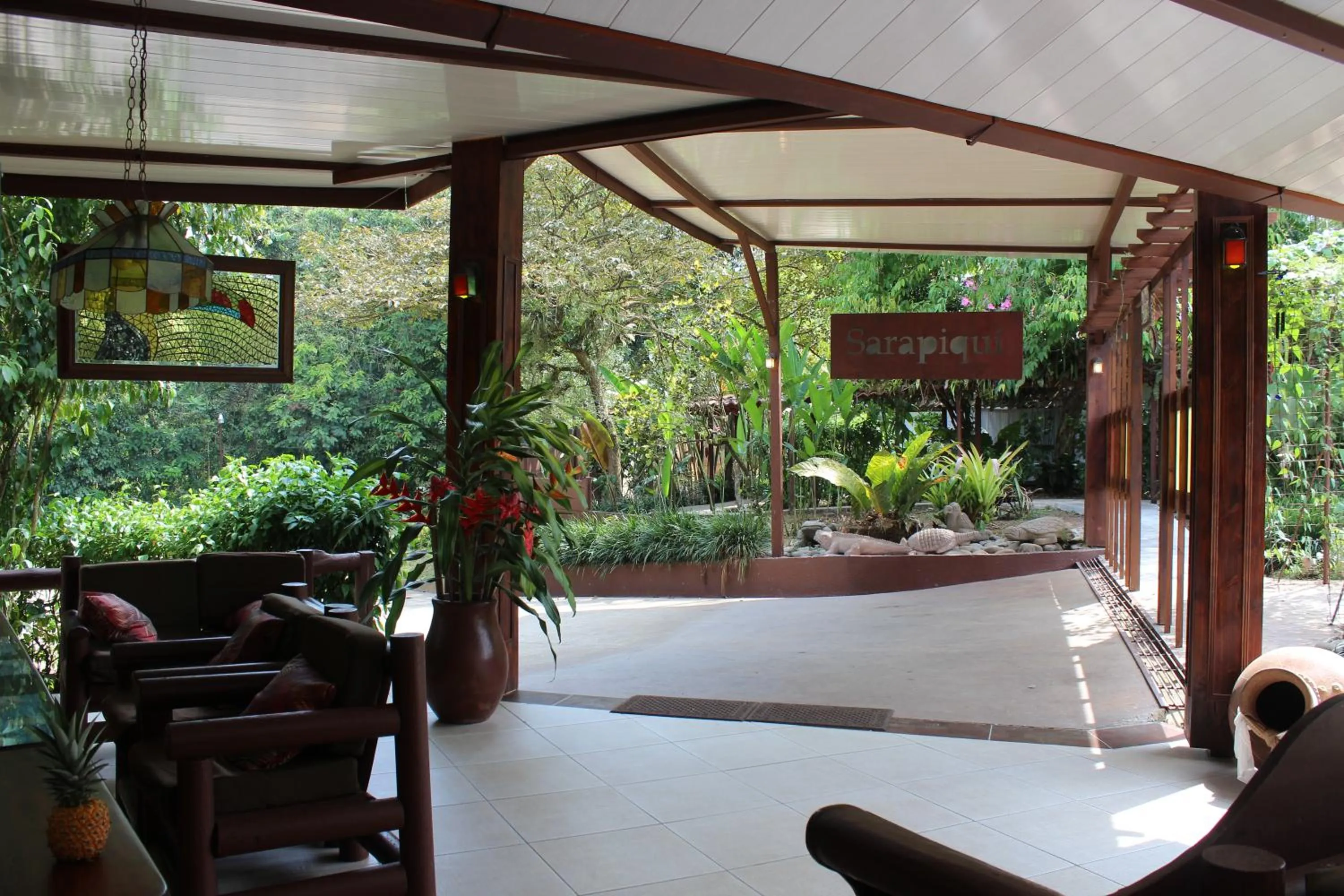 Lobby or reception in La Quinta Sarapiqui Lodge