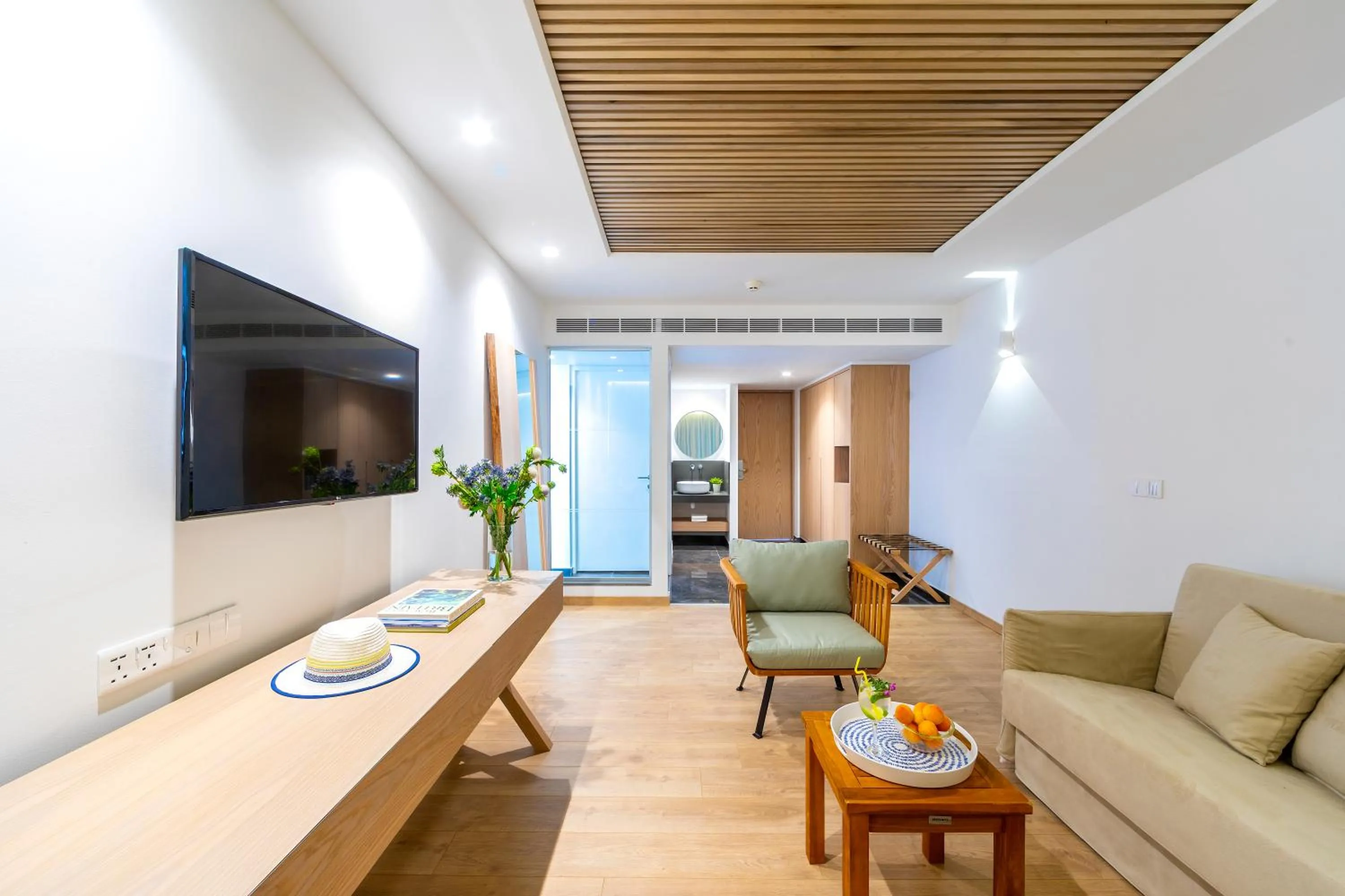 Living room in Limanaki Beach Hotel & Suites