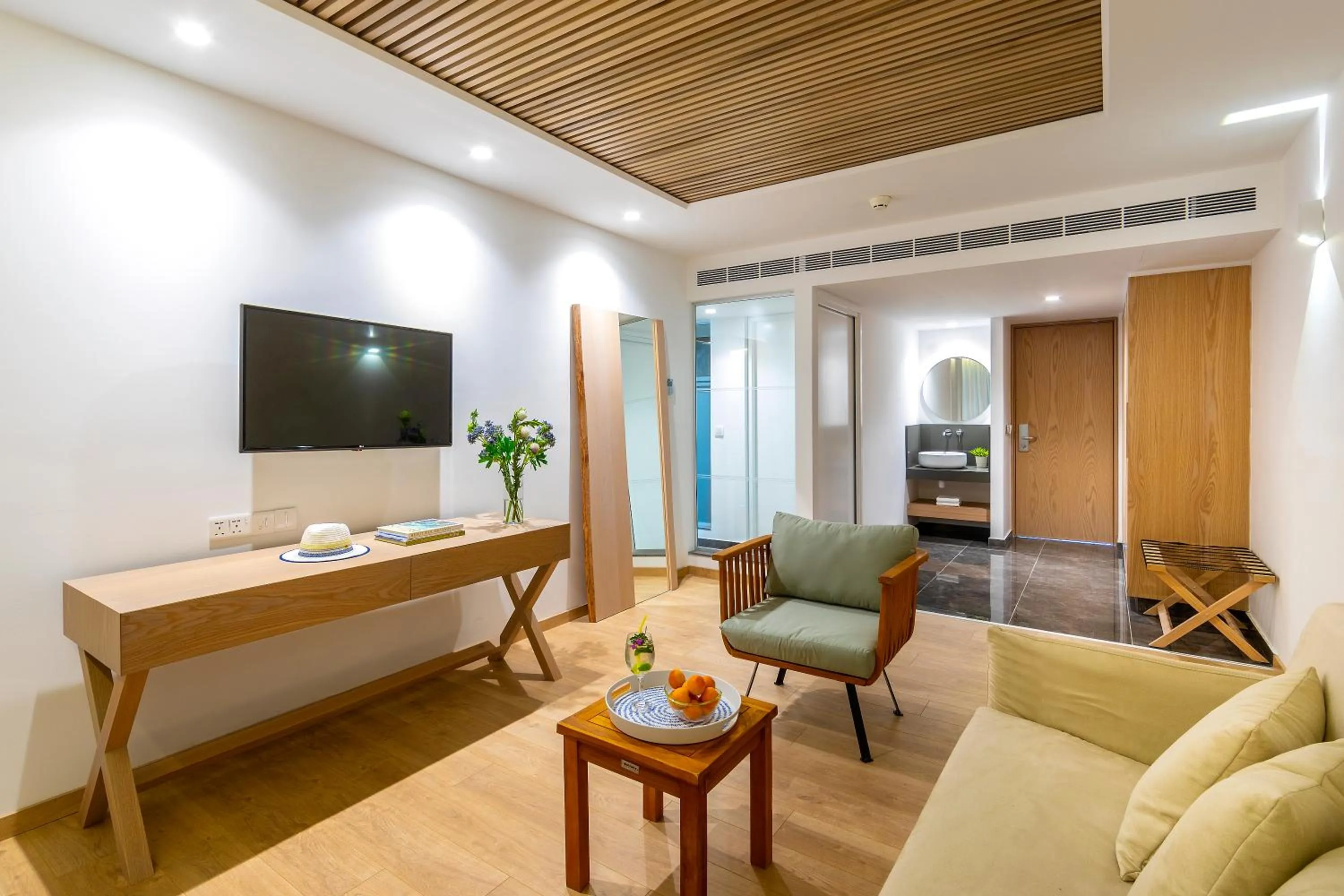 Living room in Limanaki Beach Hotel & Suites