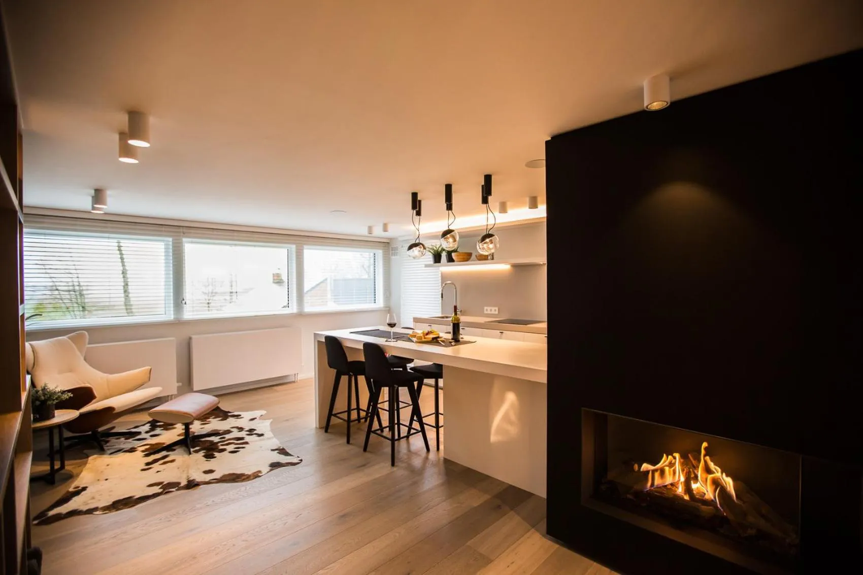 Kitchen or kitchenette in Wellness Hasselt B&B