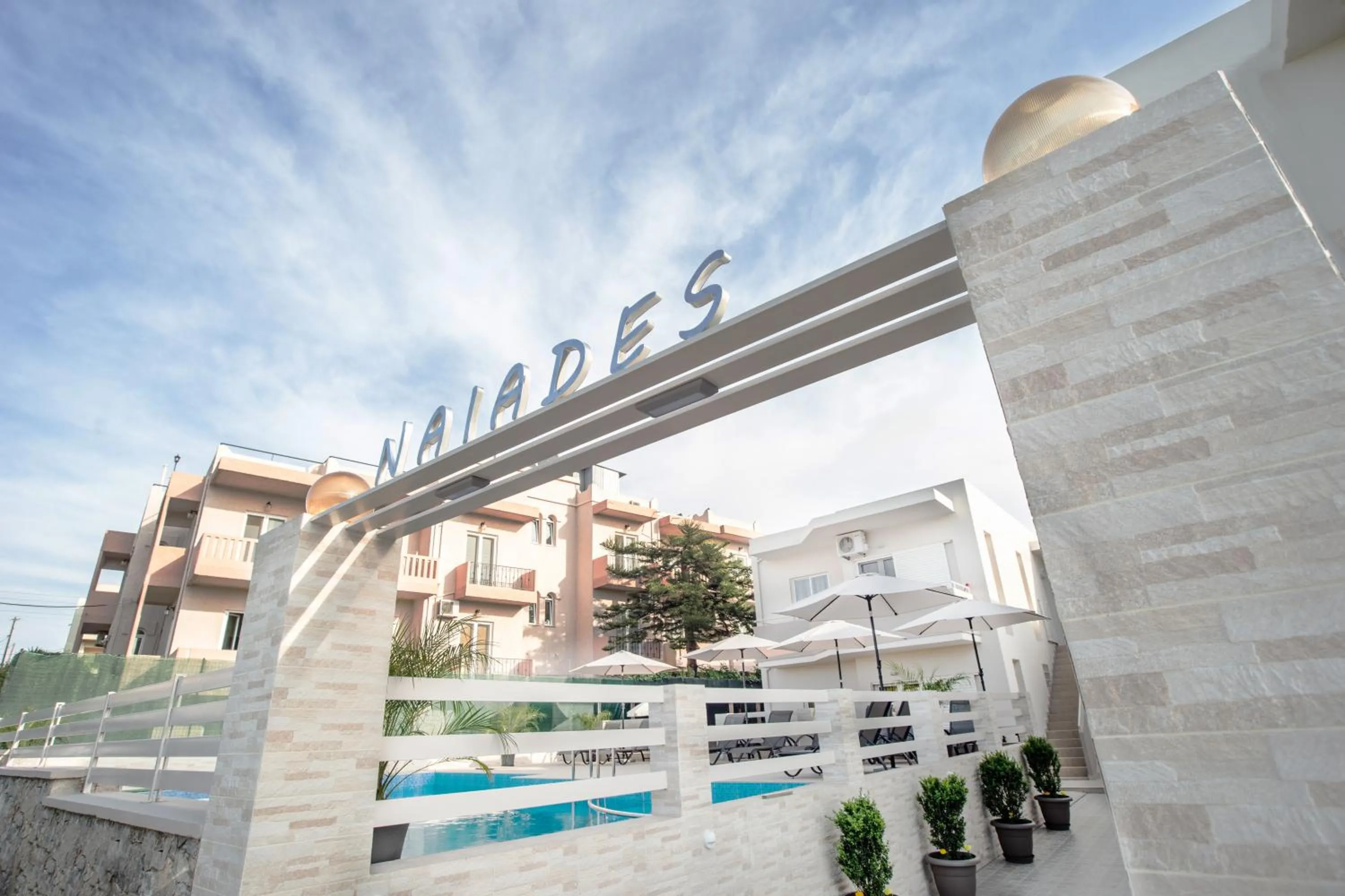 Facade/entrance in Naiades Luxury Apartments