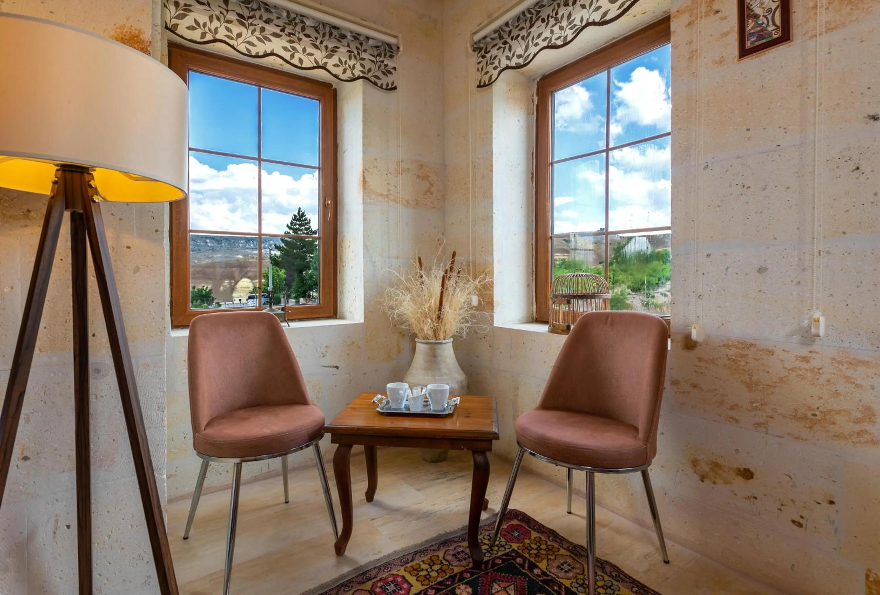 Seating area in Esens Stone House