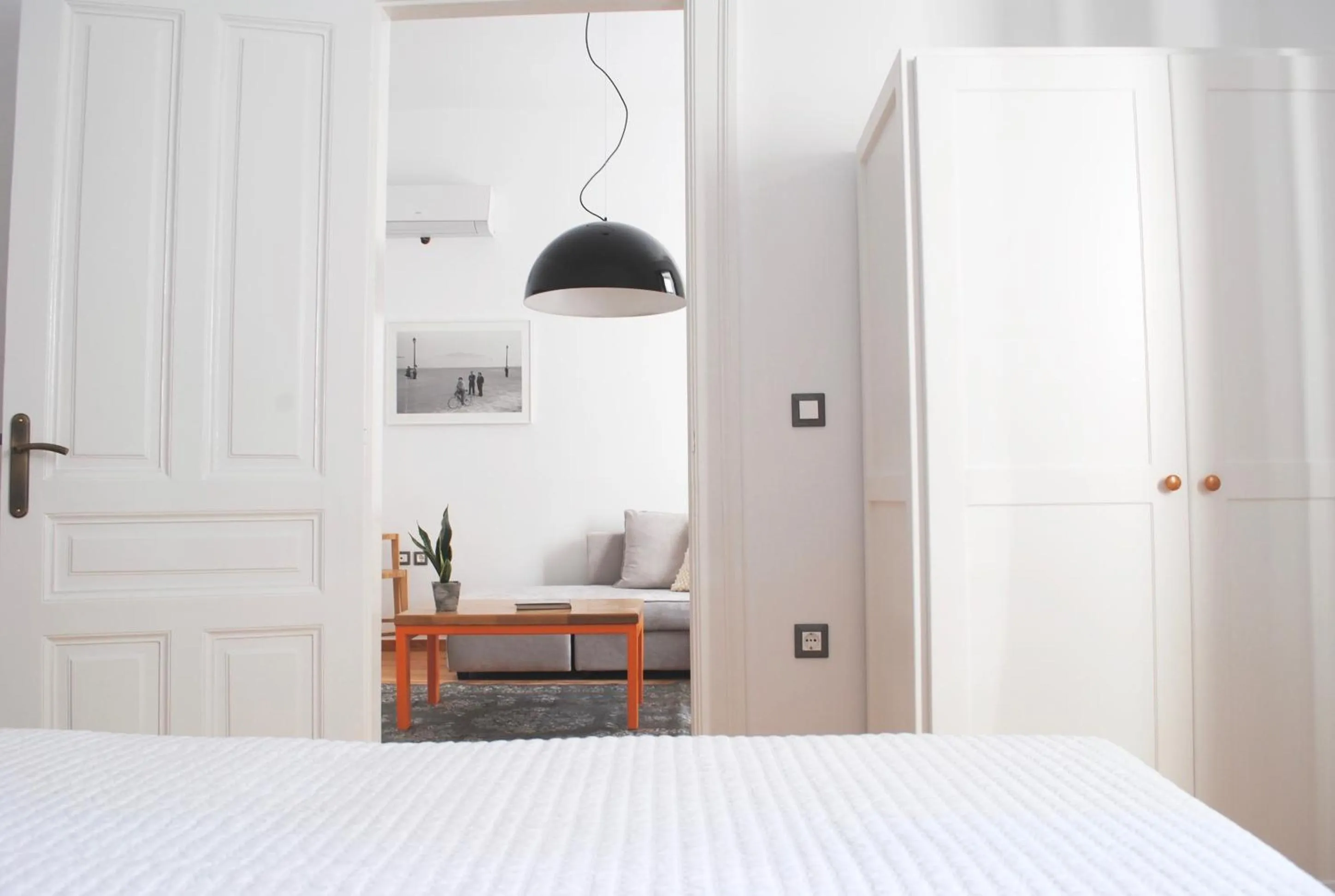Living room, Bed in Athens Residence Apartments