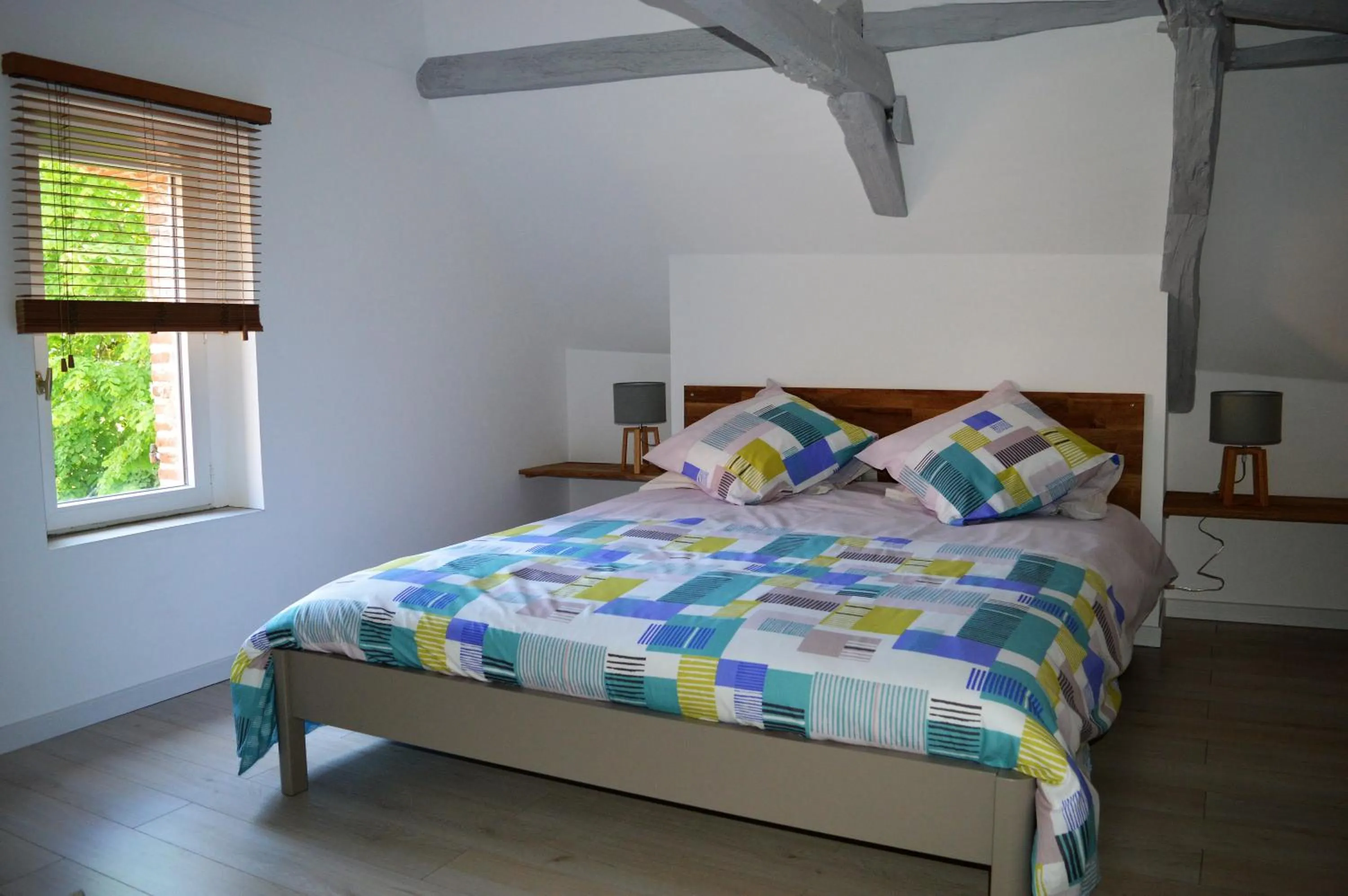 Bedroom, Bed in Aux Volets Bleus Chez Mark & Sylvie