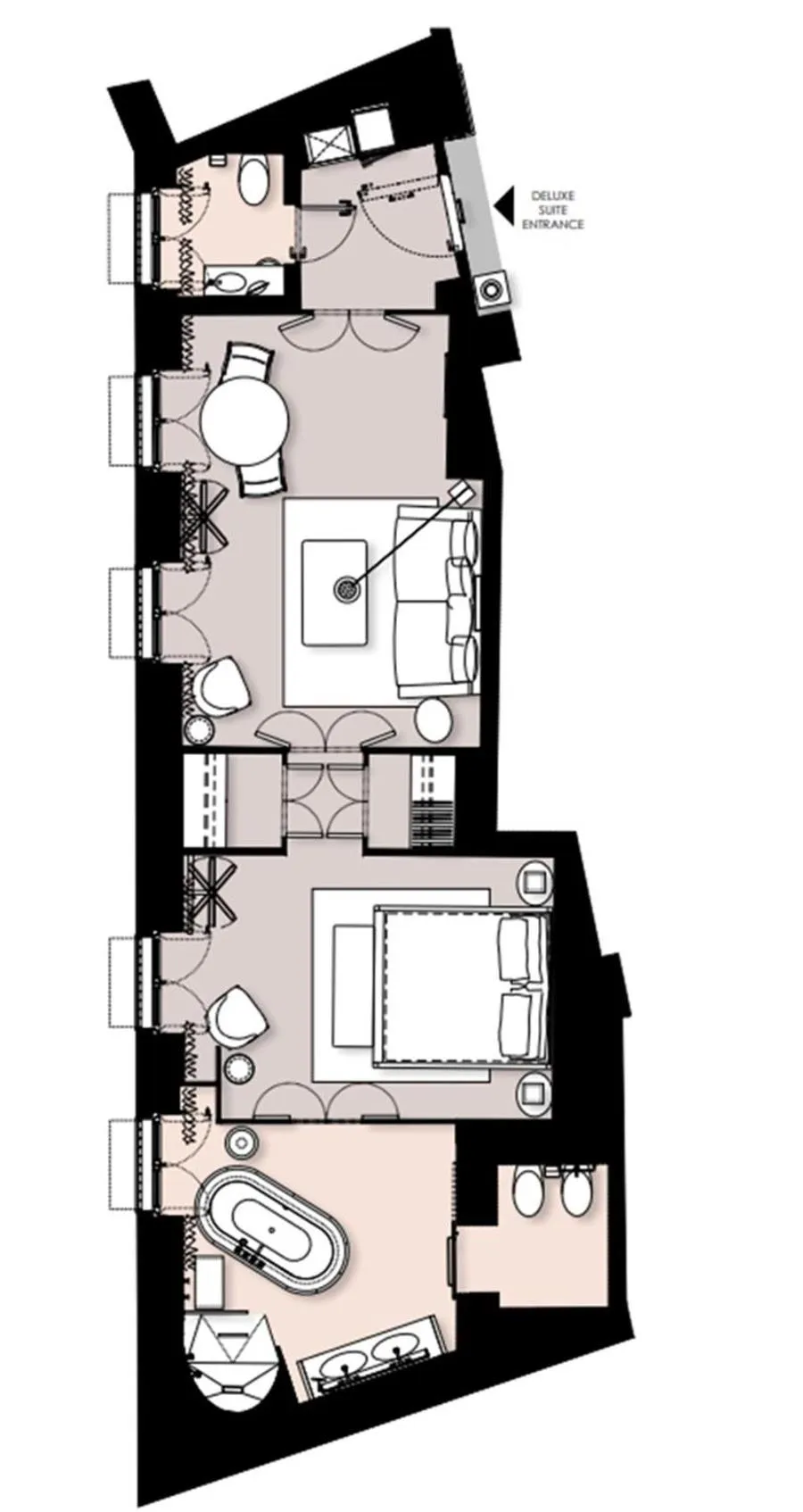 Floor plan in Bvlgari Hotel Milano