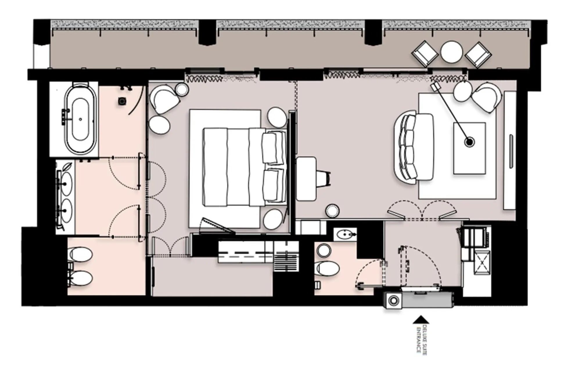 Floor plan in Bvlgari Hotel Milano