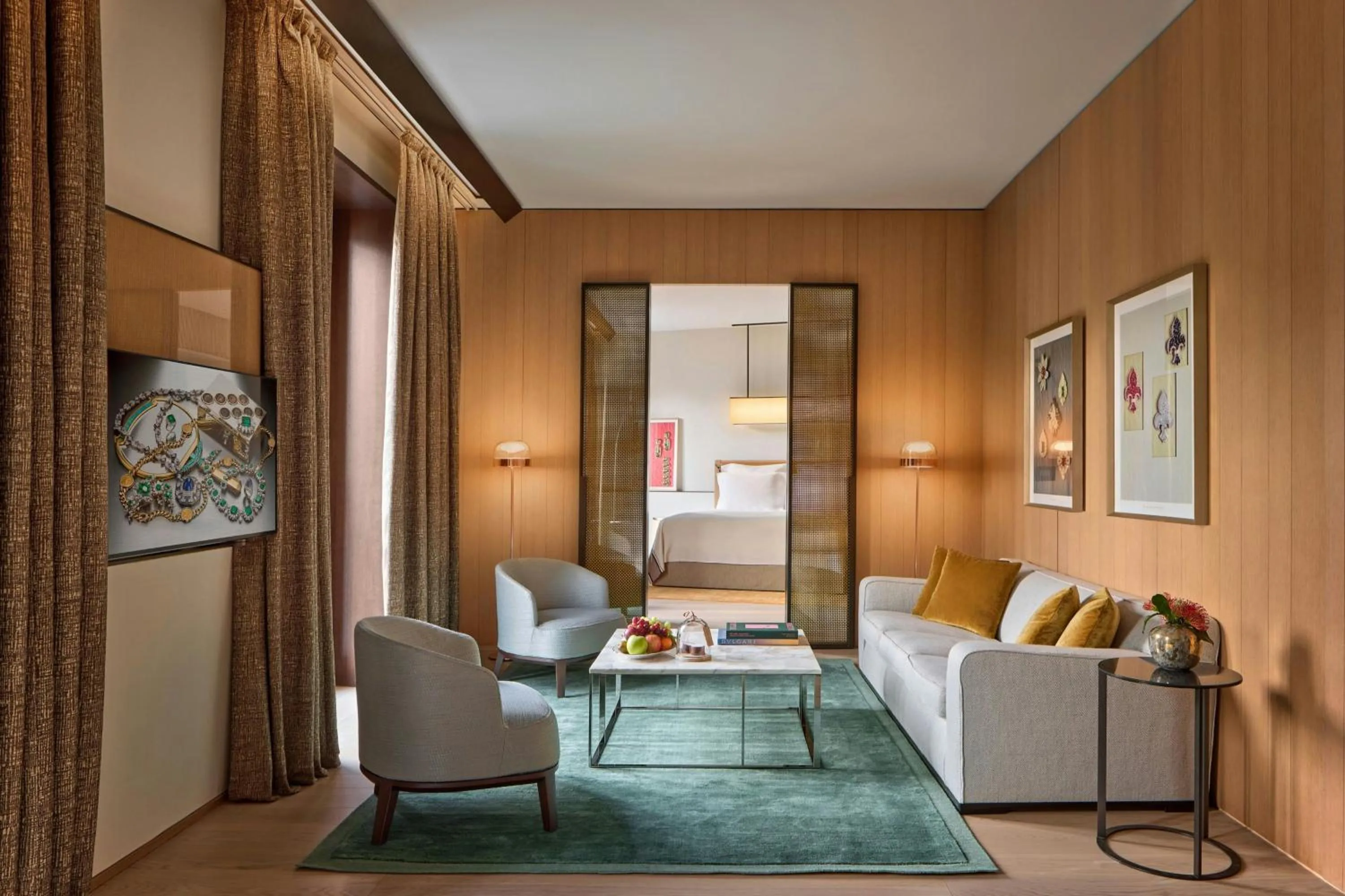 Living room in Bvlgari Hotel Milano