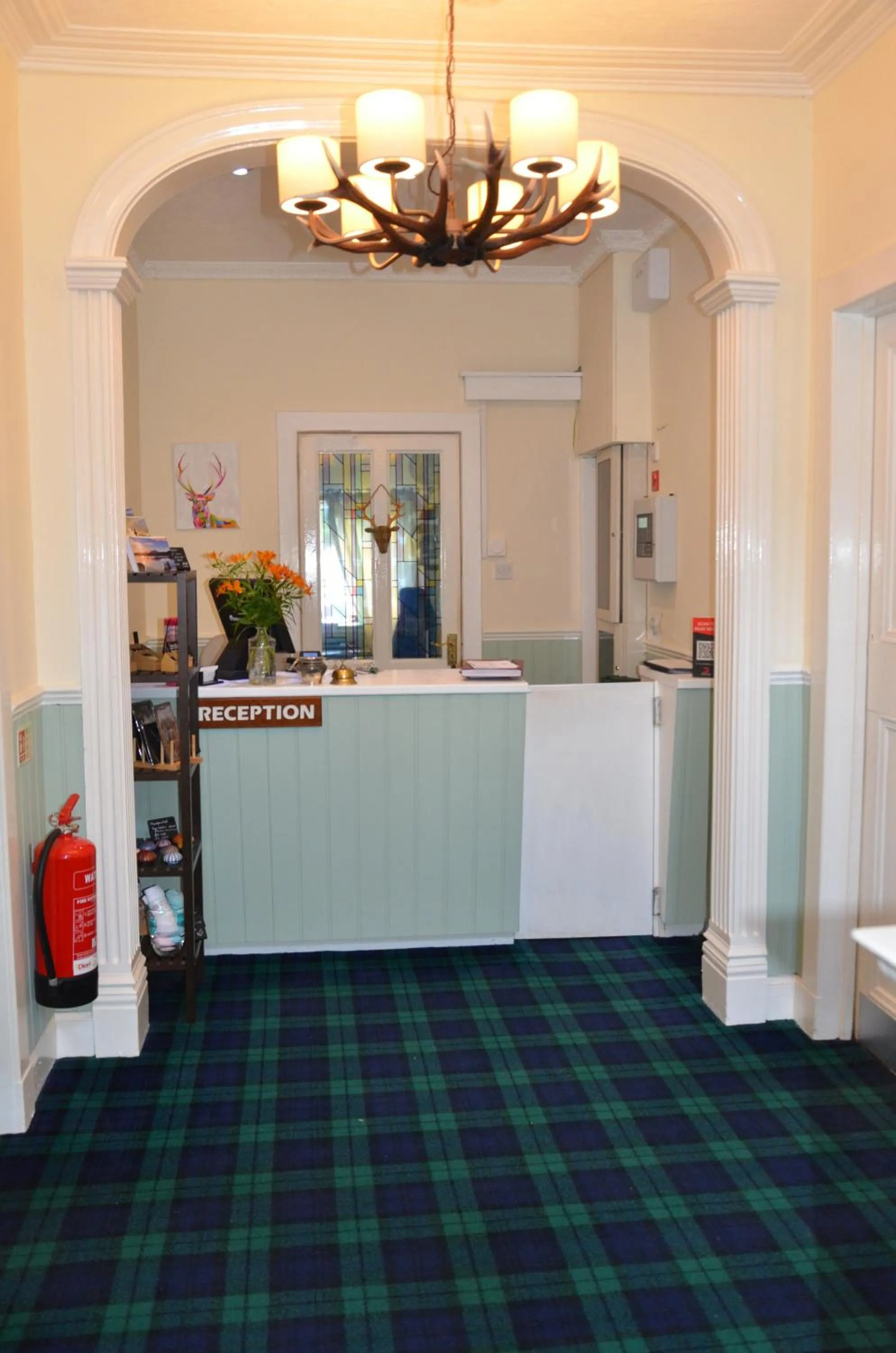 Lobby or reception in Atholl House Skye