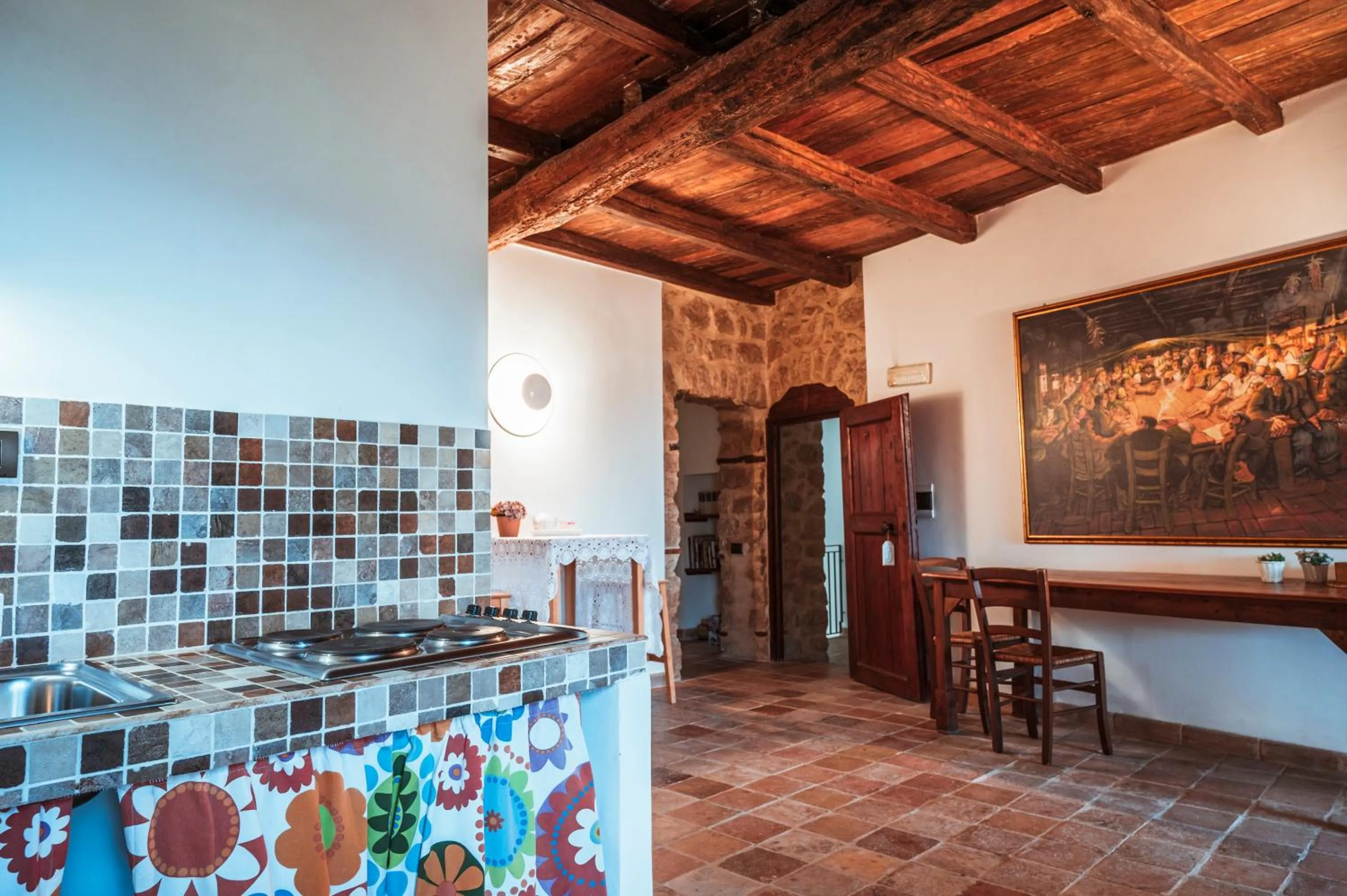 Kitchen or kitchenette in Locanda Persei