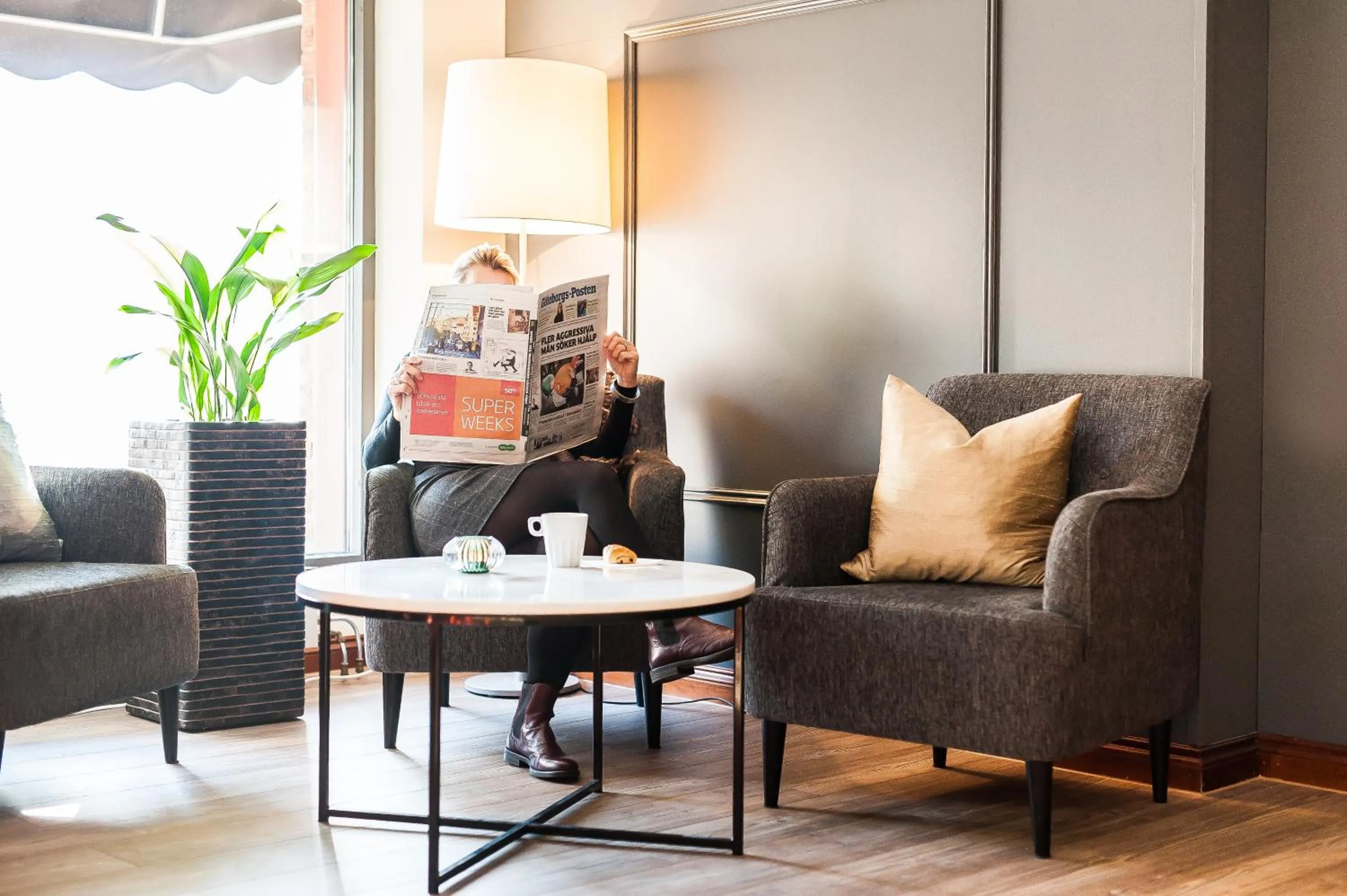 Lobby or reception in Home Hotel Kung Oscar