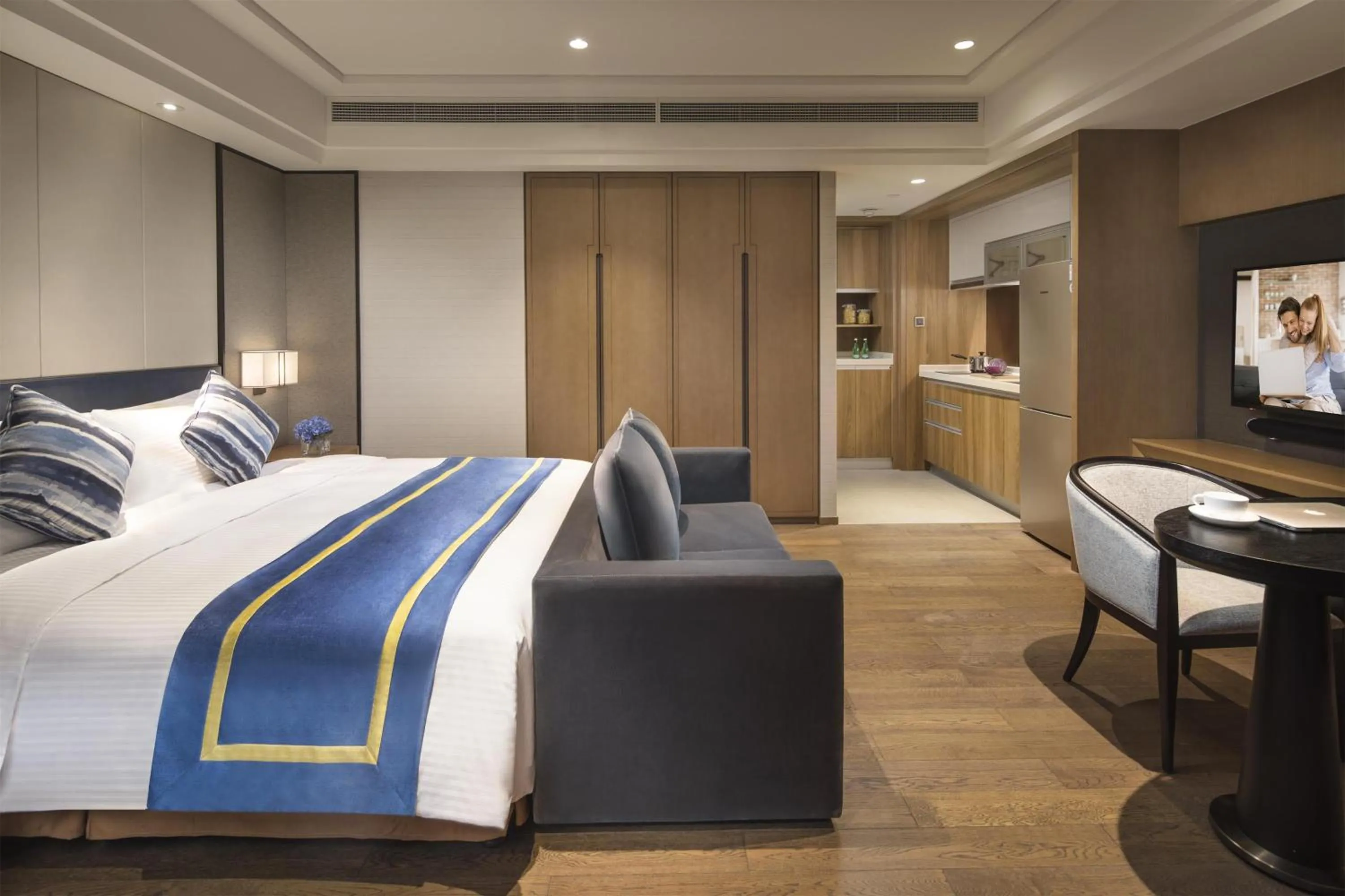 Bedroom, Bed in Somerset Swan Lake Hefei