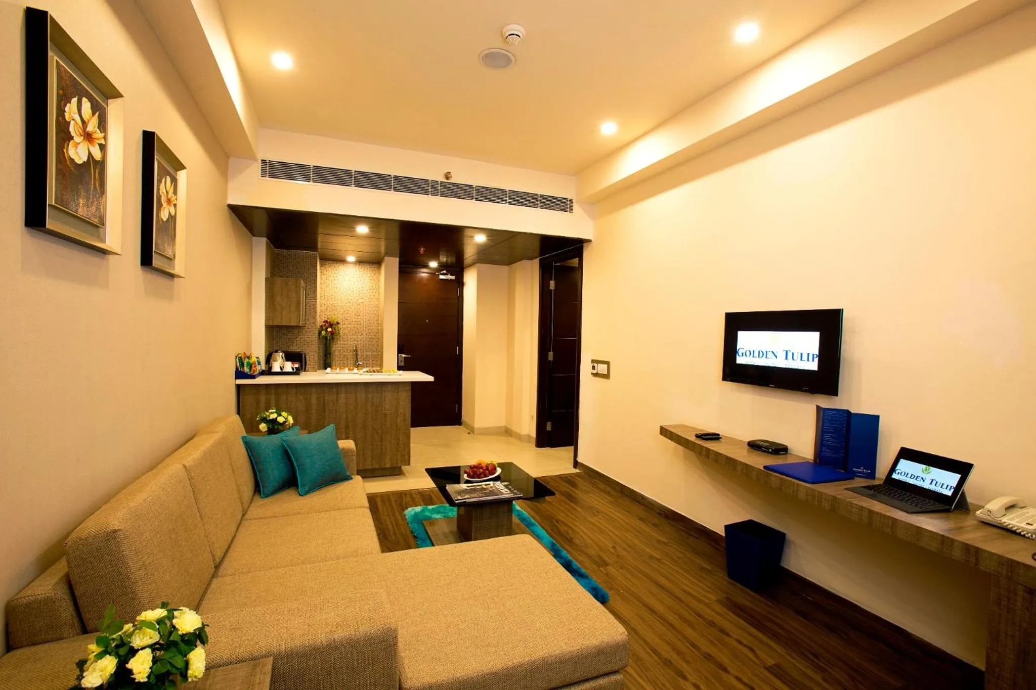 Living room in Golden Suites Gurgaon Inde Hotels