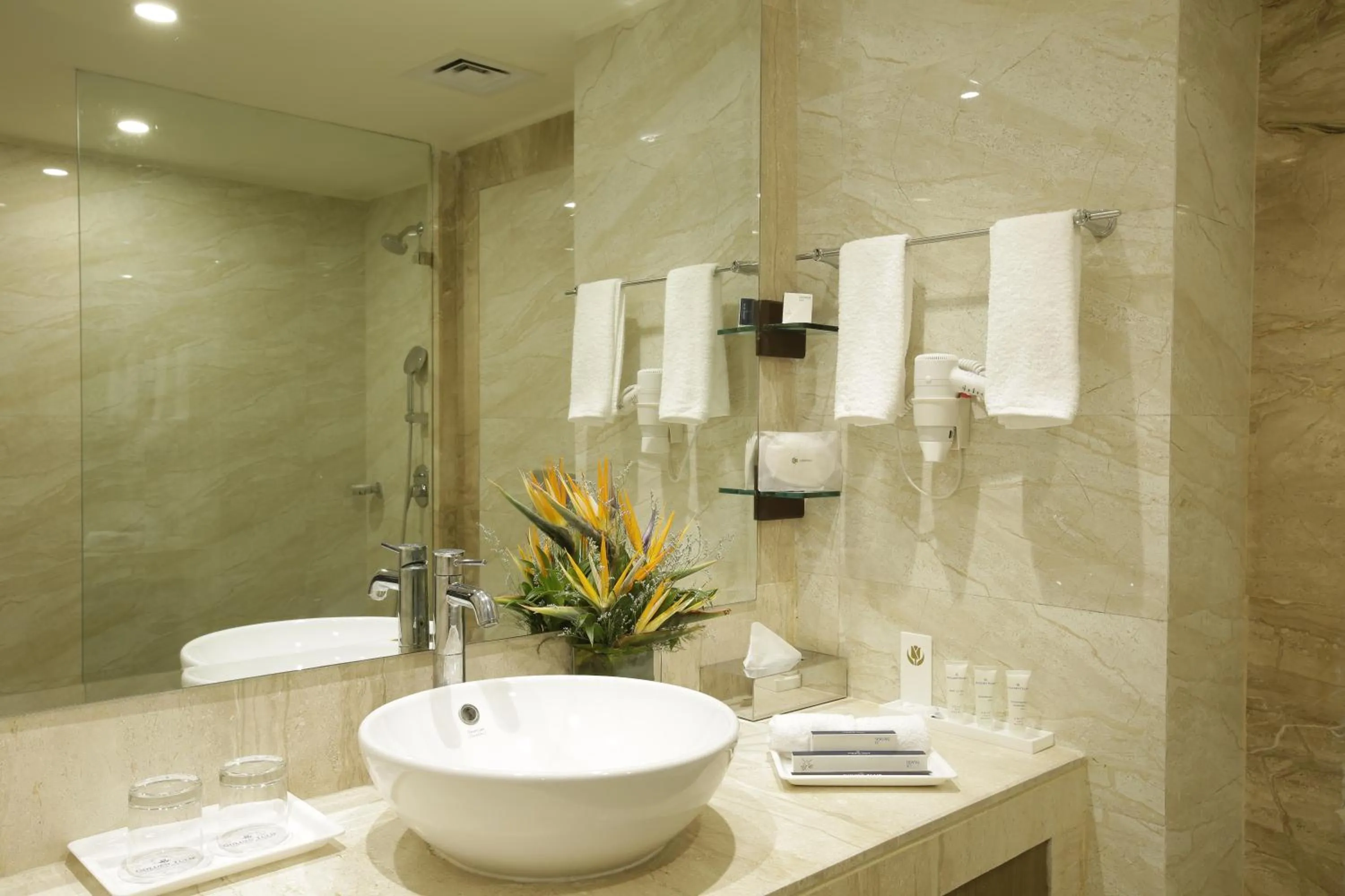 Shower in Golden Suites Gurgaon Inde Hotels