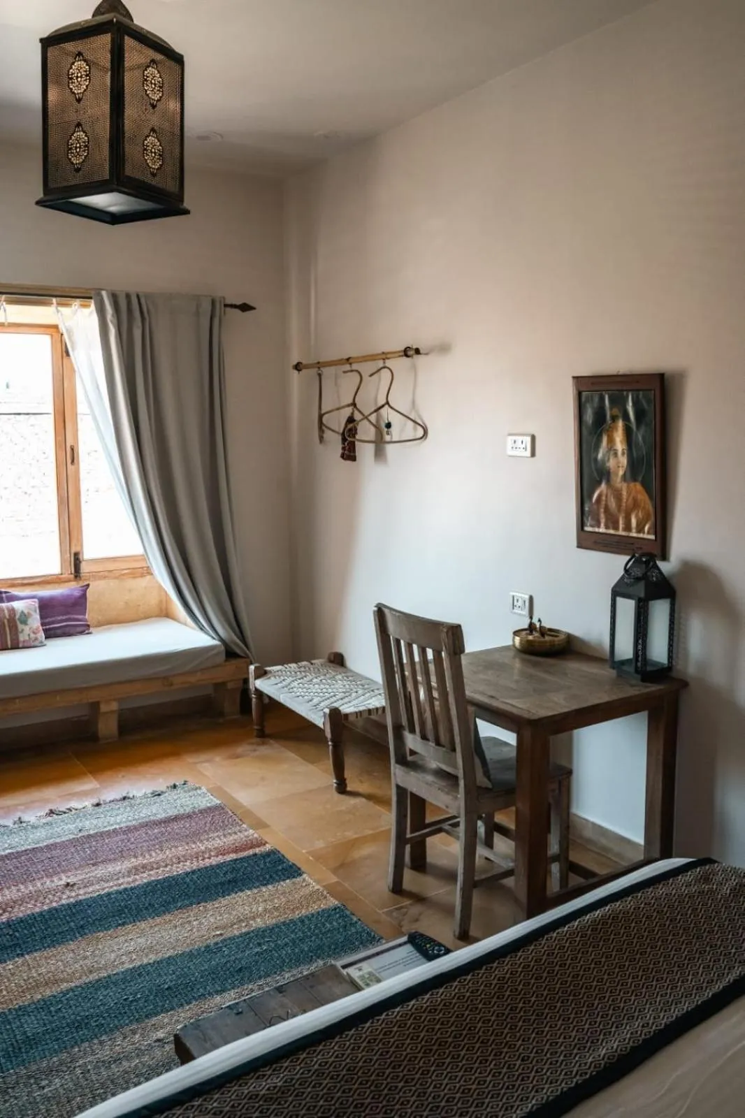 Decorative detail, Bed in The Secret House - Adults Only Jaisalmer India