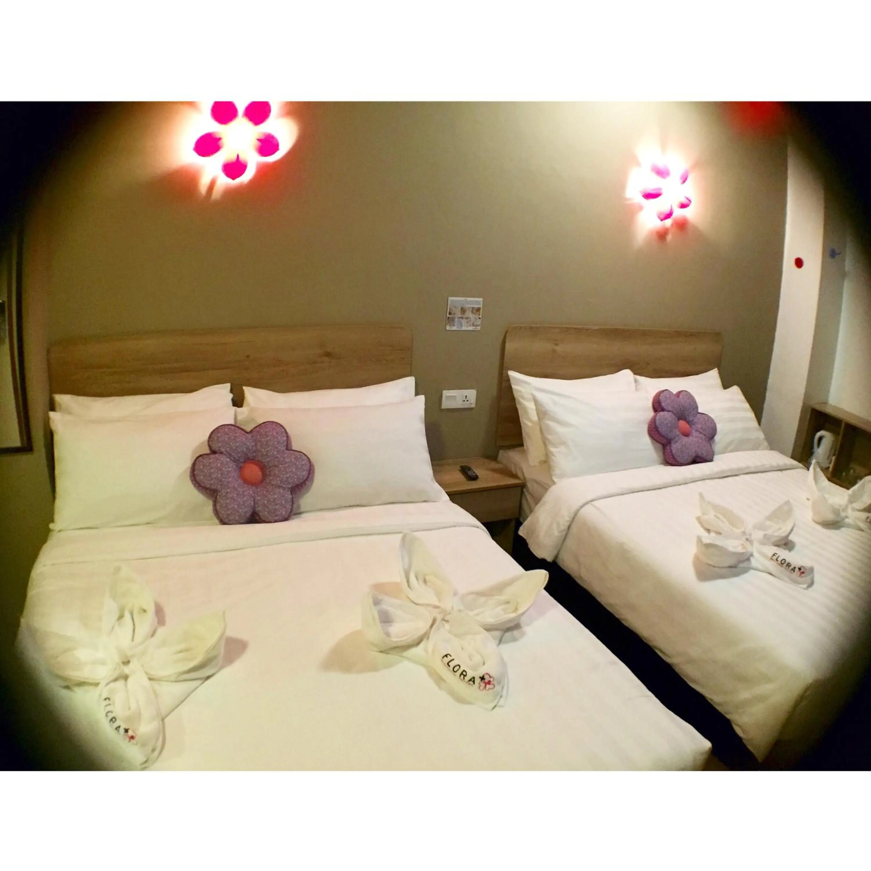 Shower, Bed in Hotel Flora Plus