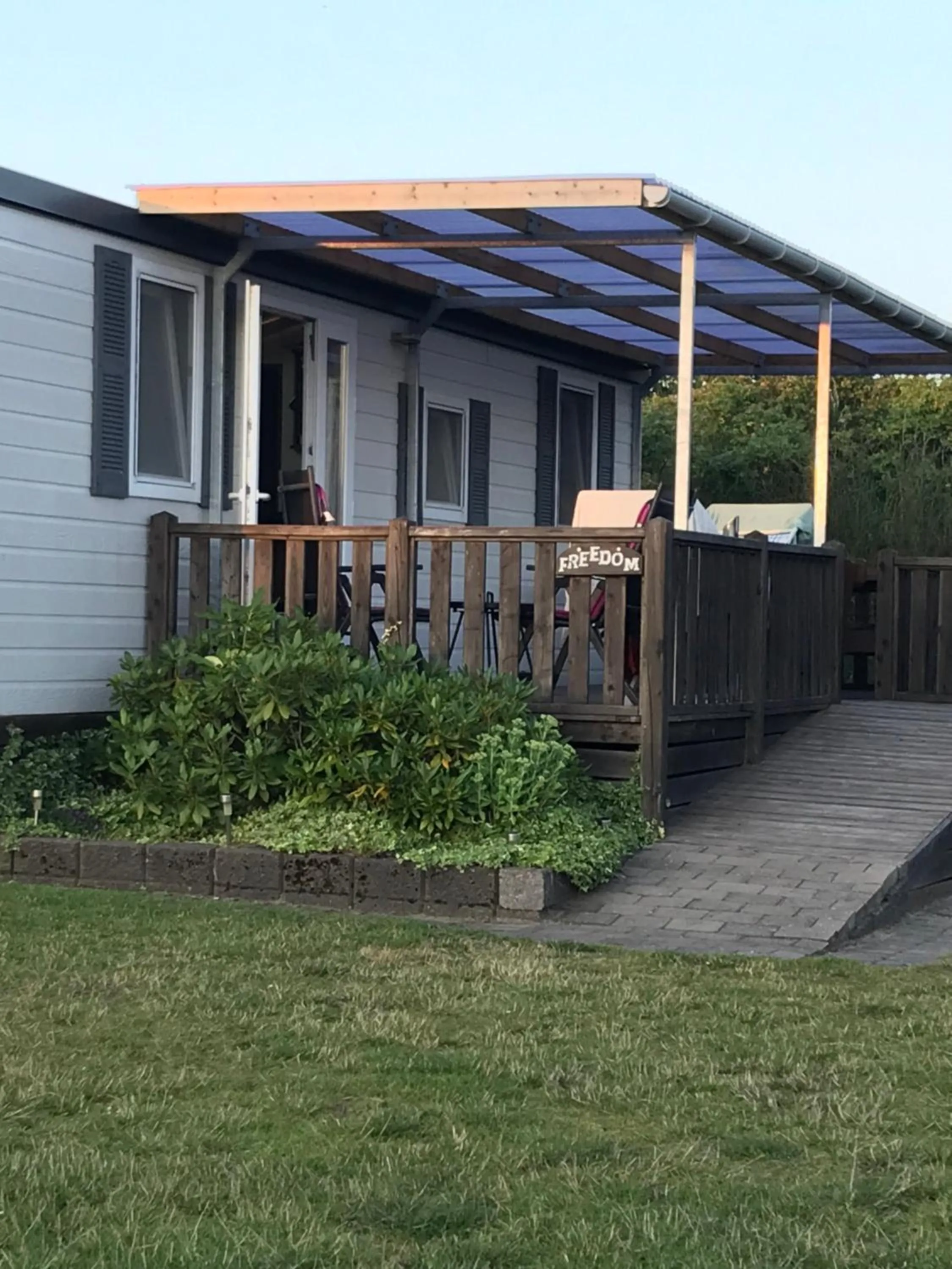 Facade/entrance in Vorbasse camping