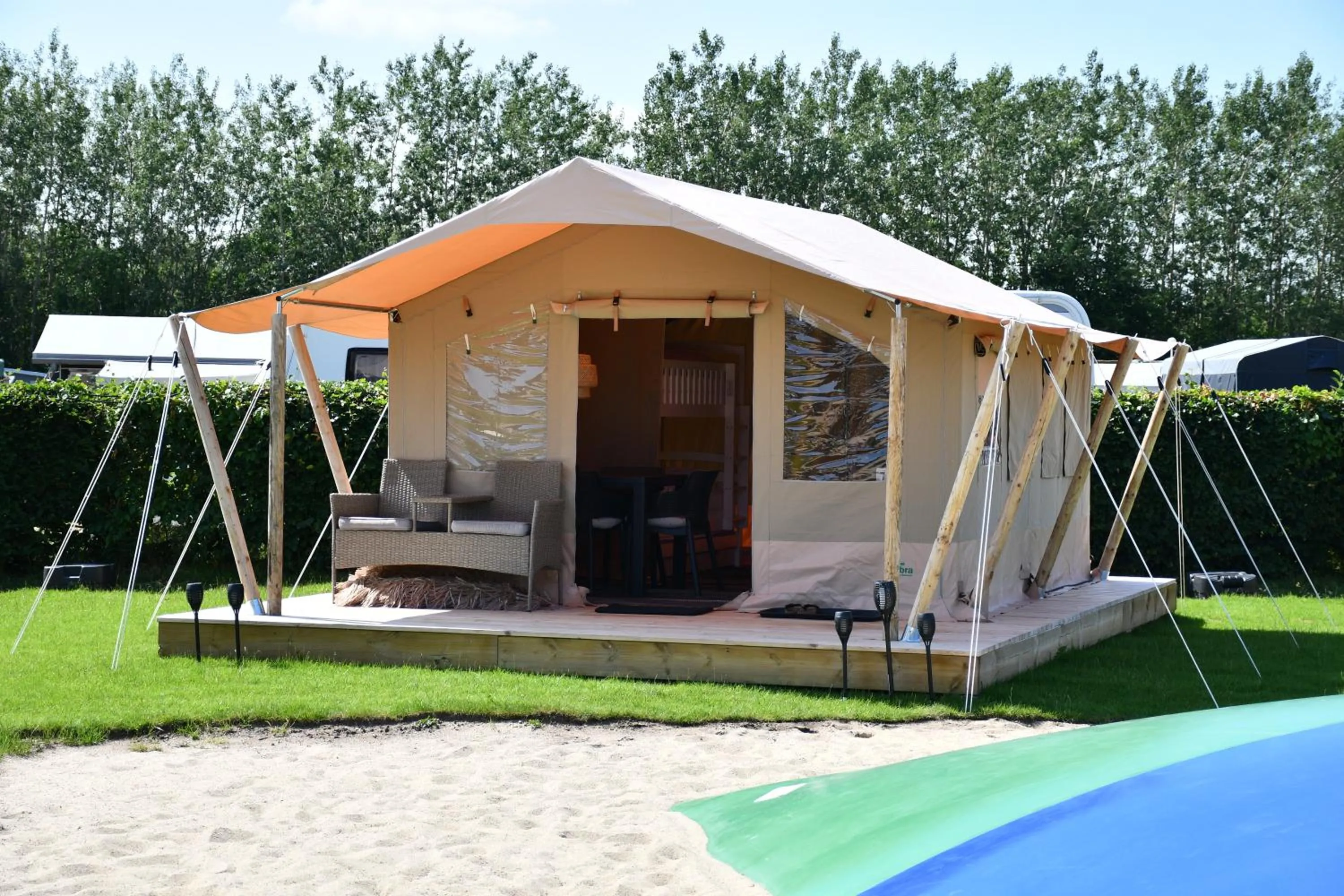 Patio in Vorbasse camping
