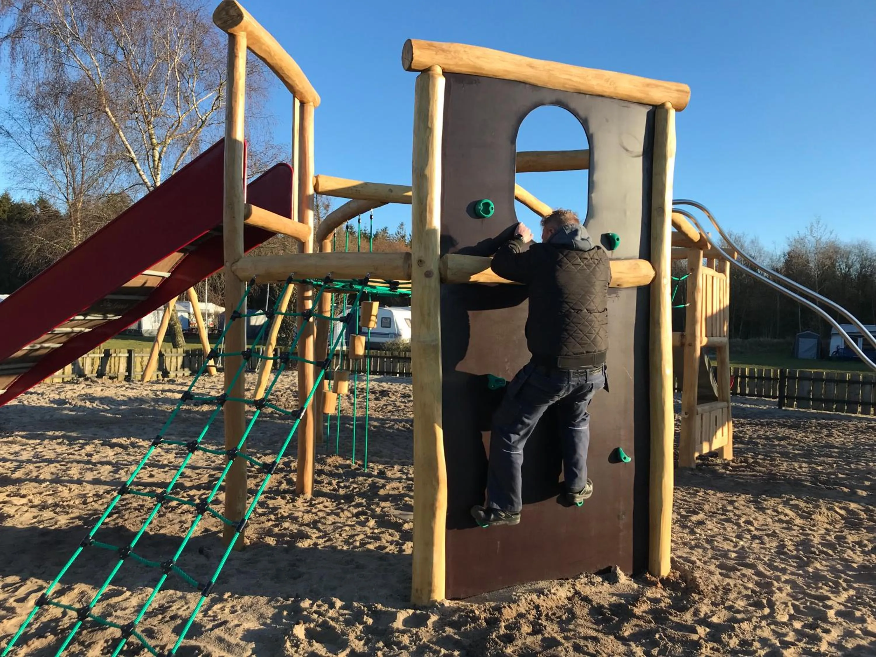 Children play ground in Vorbasse camping