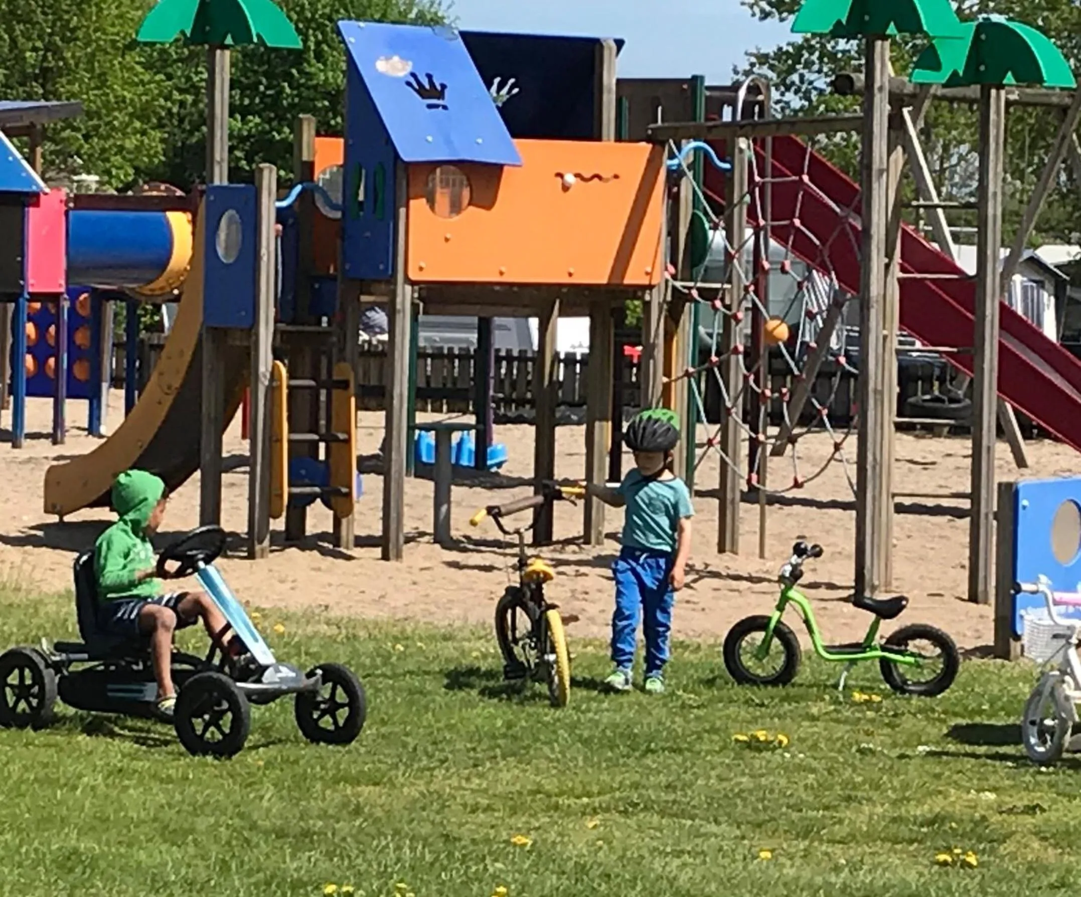 Children play ground in Vorbasse camping