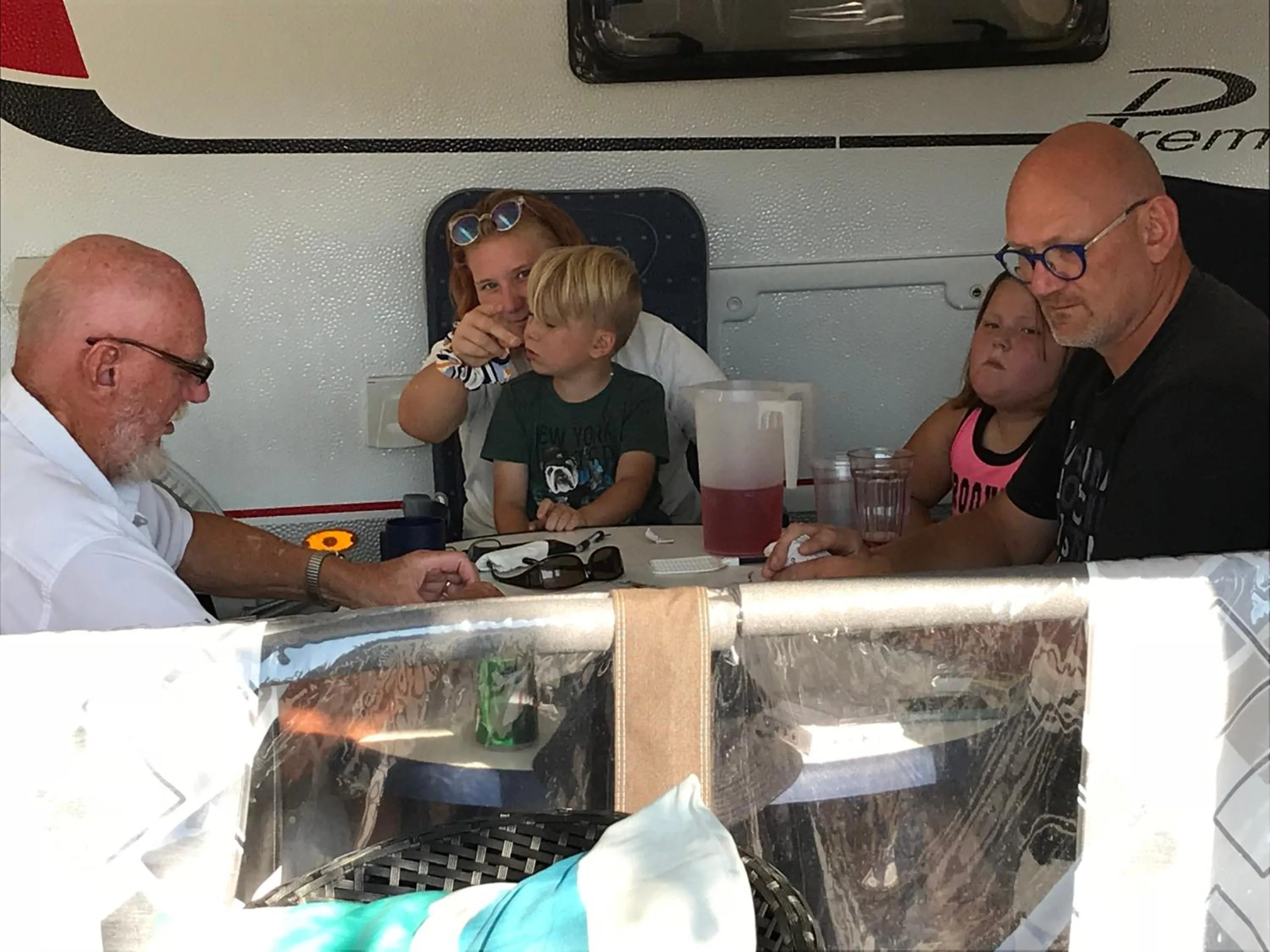 Family in Vorbasse camping