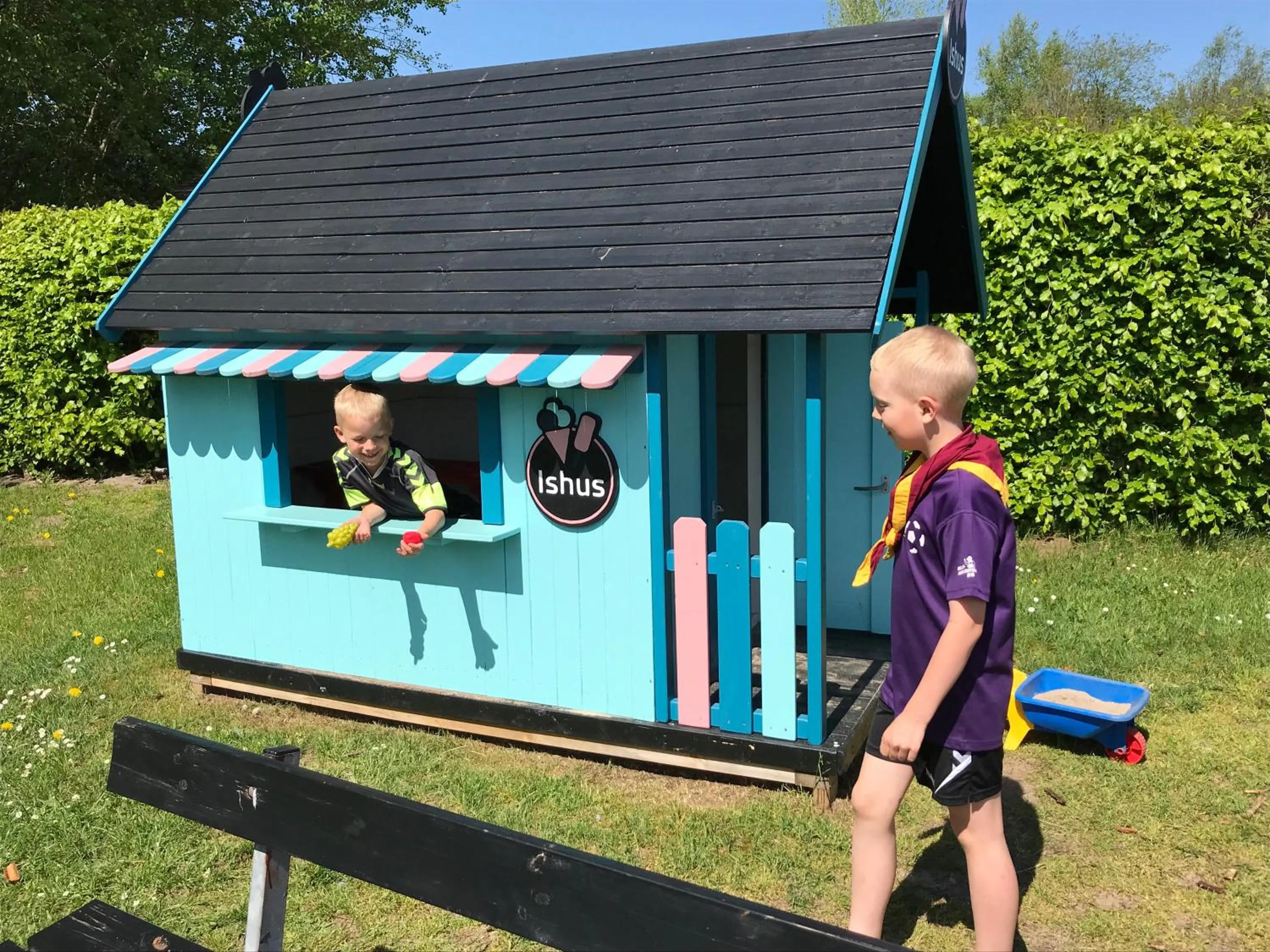 Children play ground in Vorbasse camping