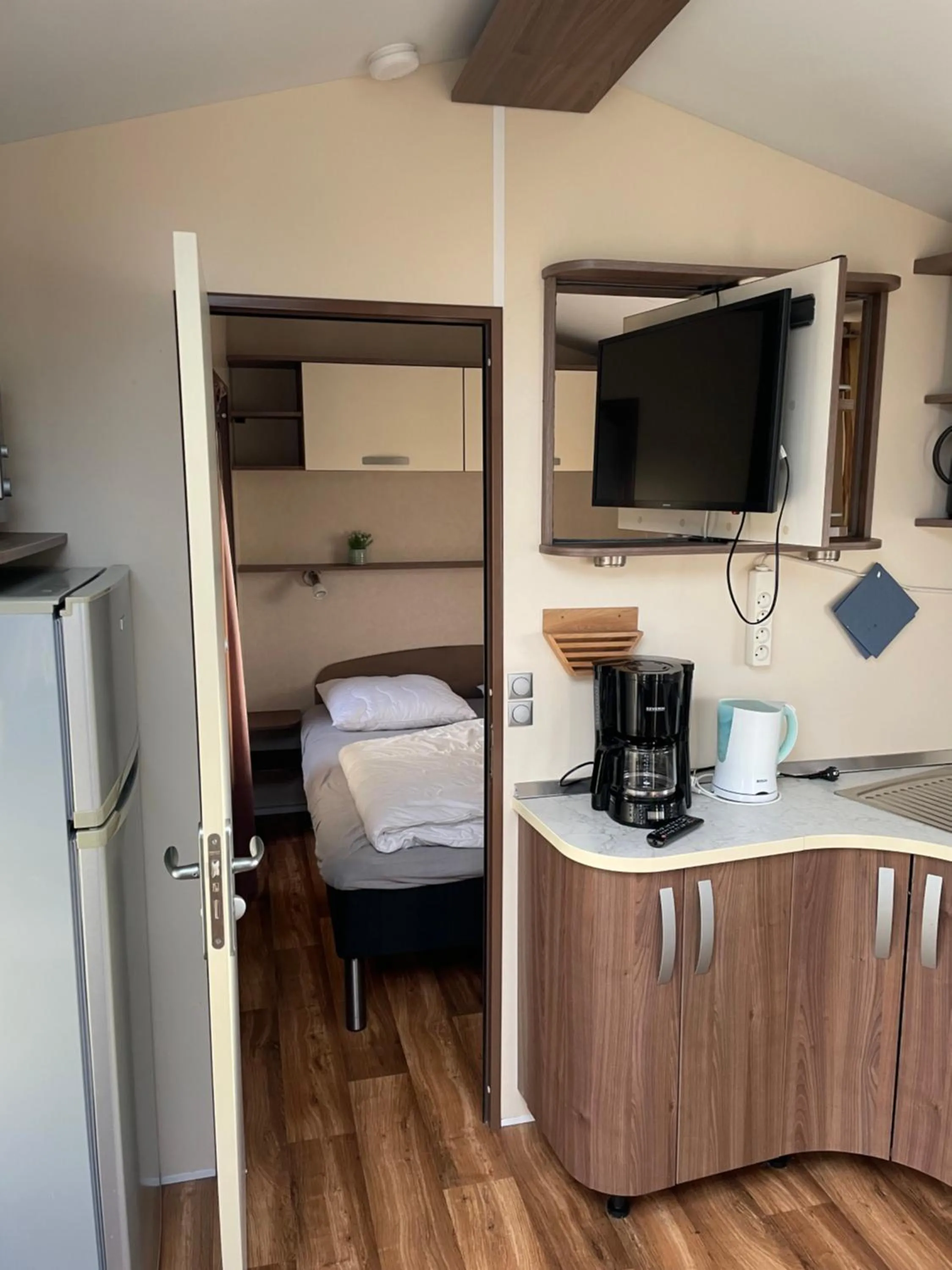 Bedroom, Bed in Vorbasse camping