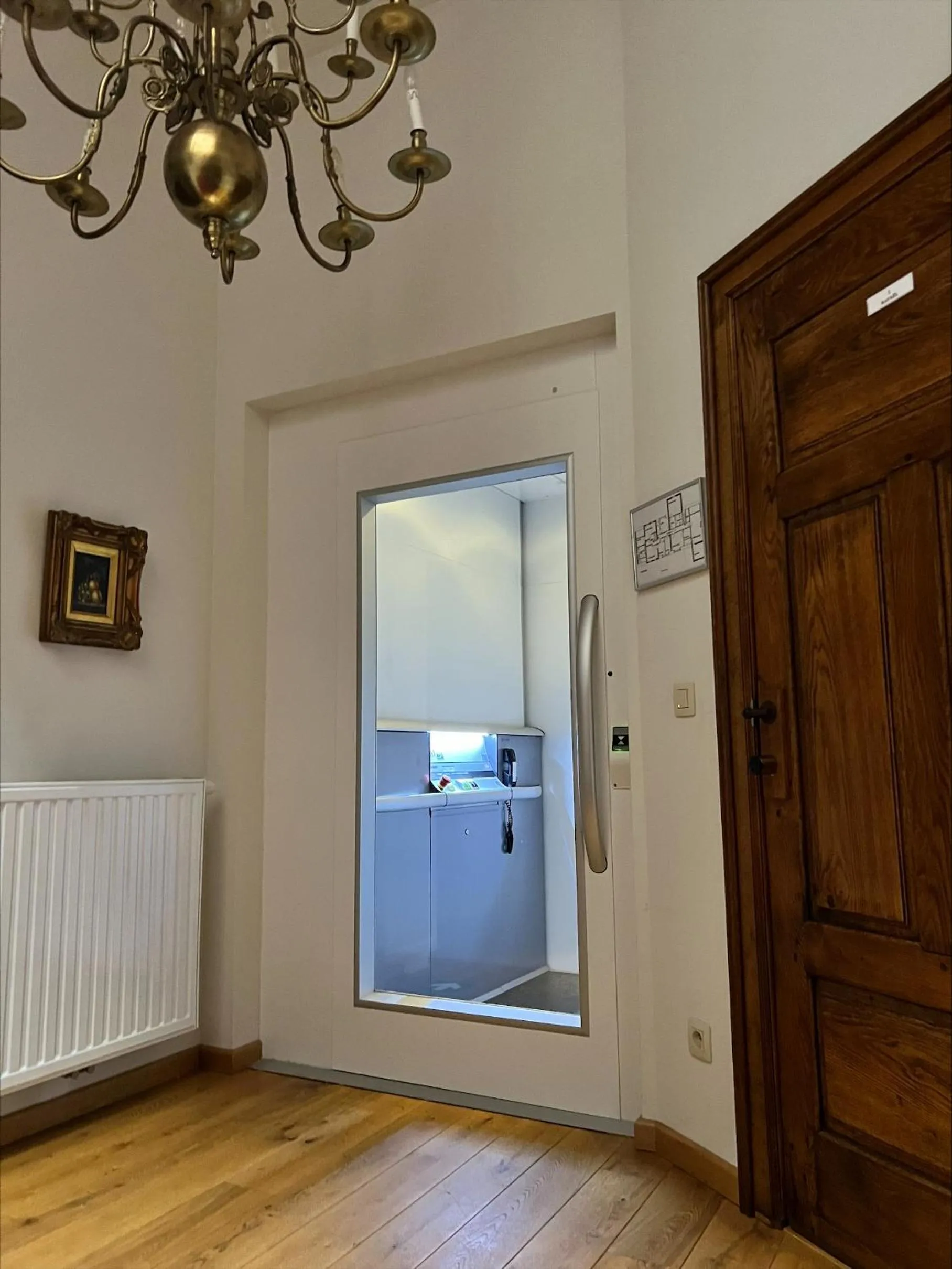 elevator in B&B Domein Rodin