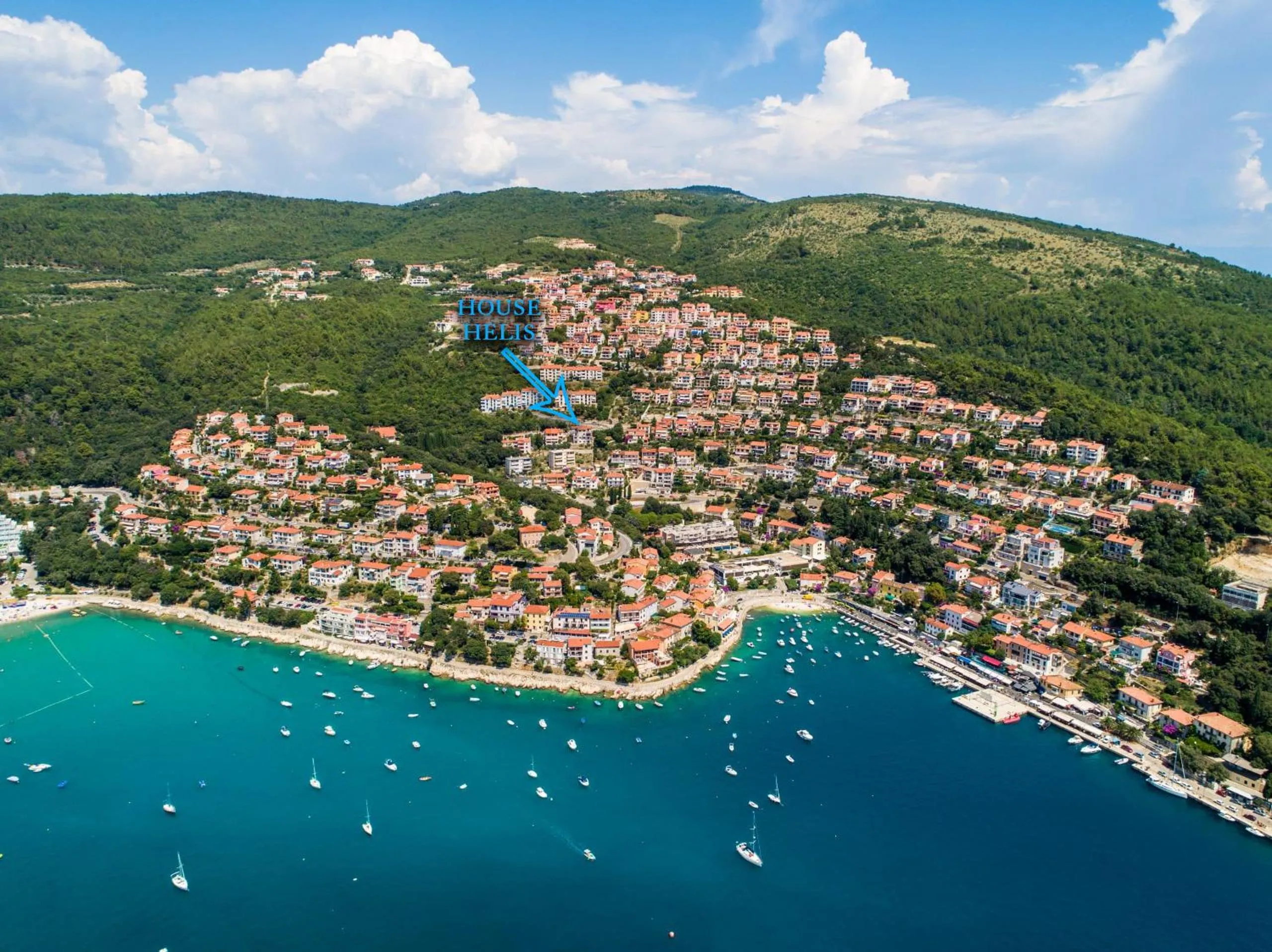 Bird's eye view in Apartment Zulijani Helis B5