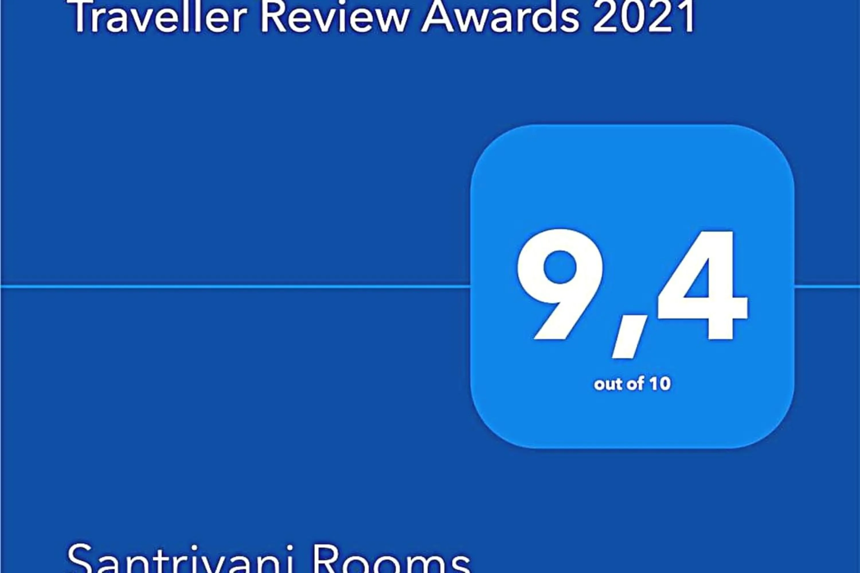 Certificate/Award in Santrivani Rooms