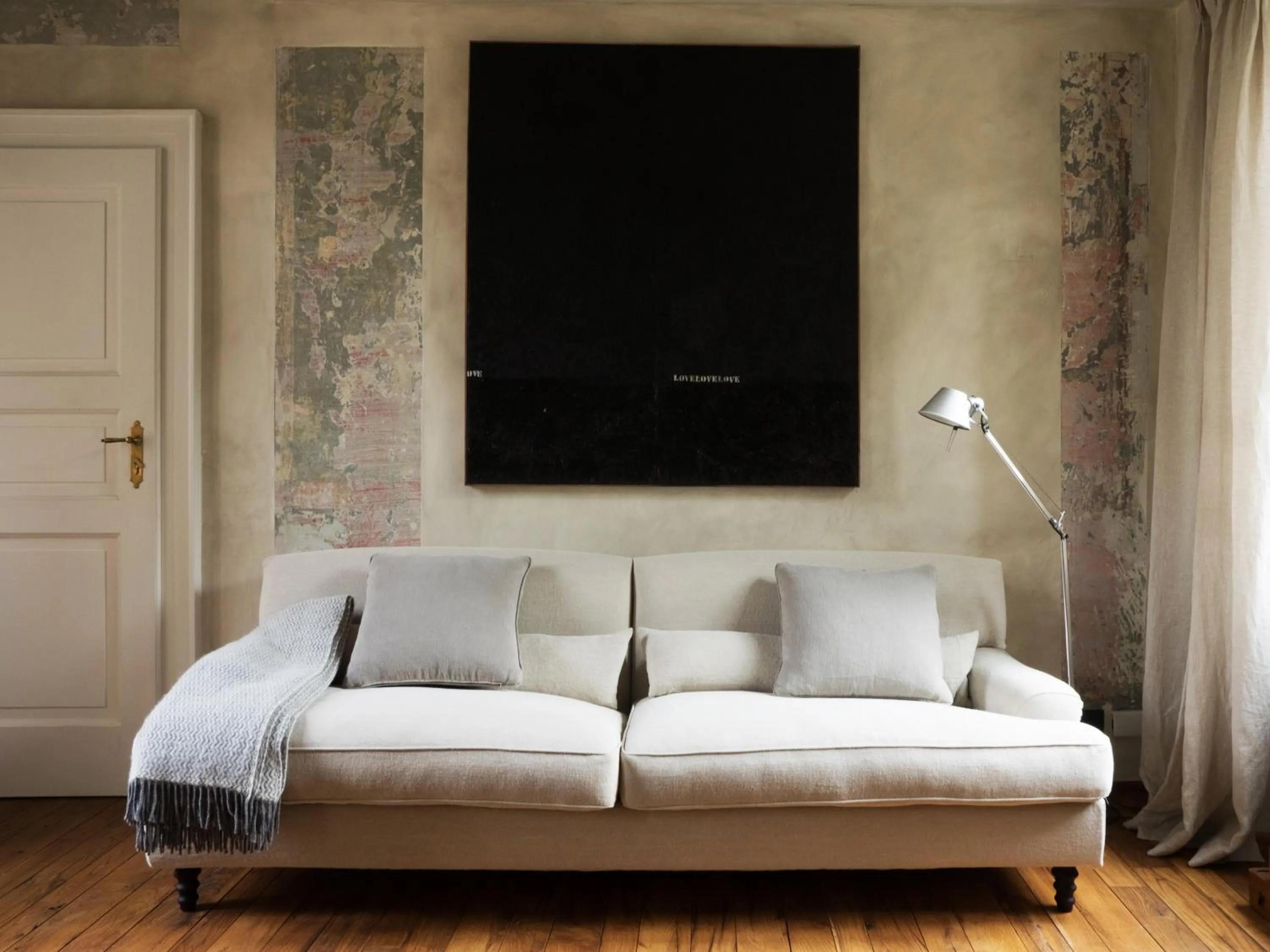 Living room, Bed in Palazzo Albricci Peregrini