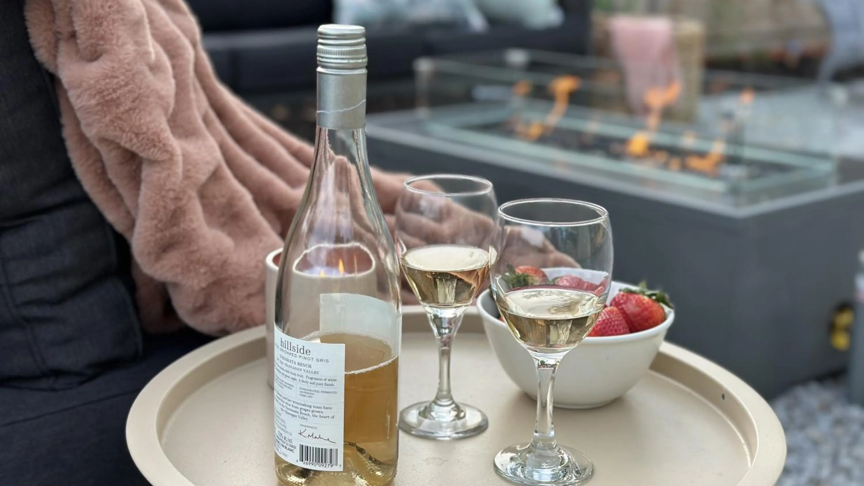 fireplace in Lakeside Villa & Nordic Spa