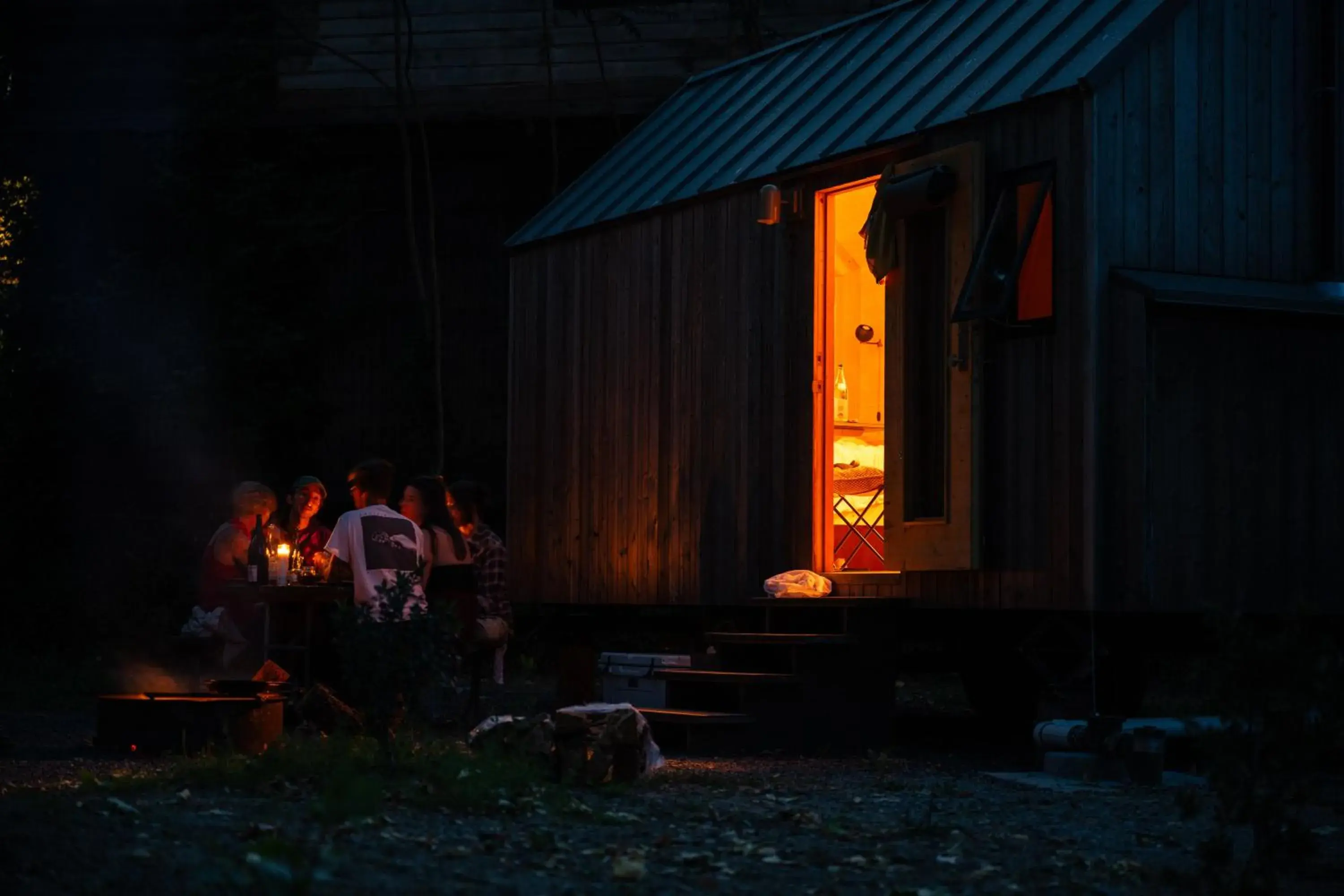 Tiny Cabin - King Kitchenette in Johnson's Beach Cabins and Campground Tiny Cabin - King Kitchenette in Johnson's Beach Cabins and Campground