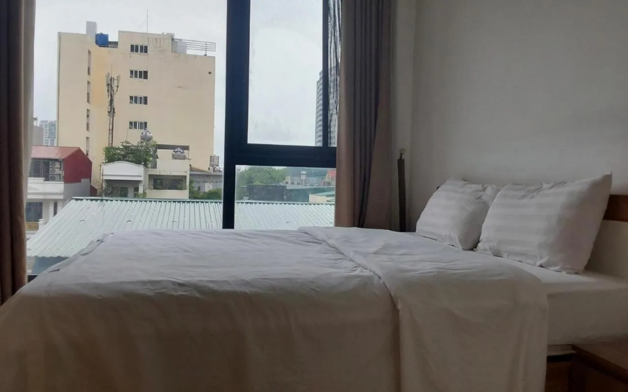 Bed in Quiet Hoang Quoc Viet Hotel & apartment