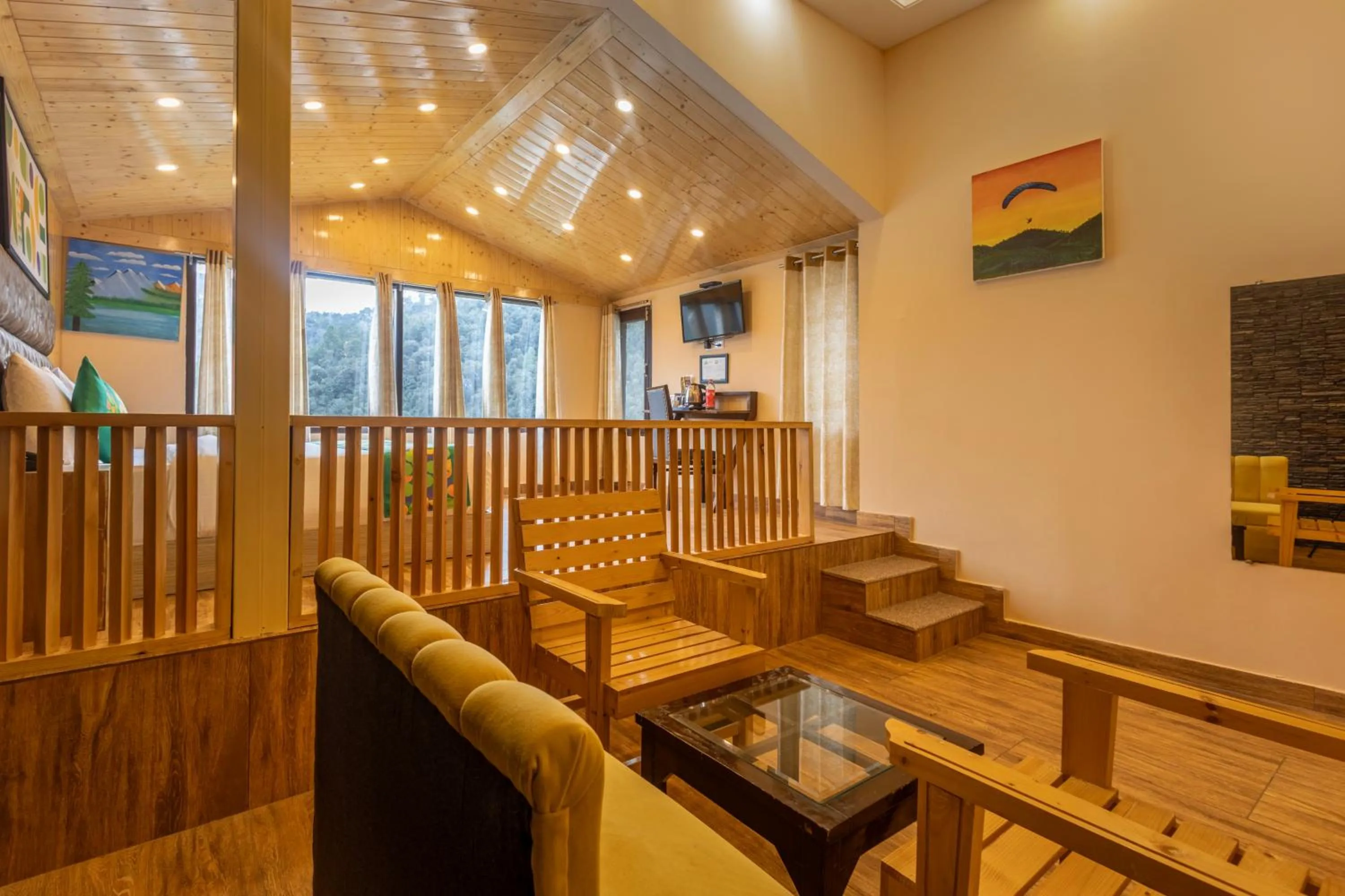 Seating area in Treebo Lords Garden Glory With Centralised Heating