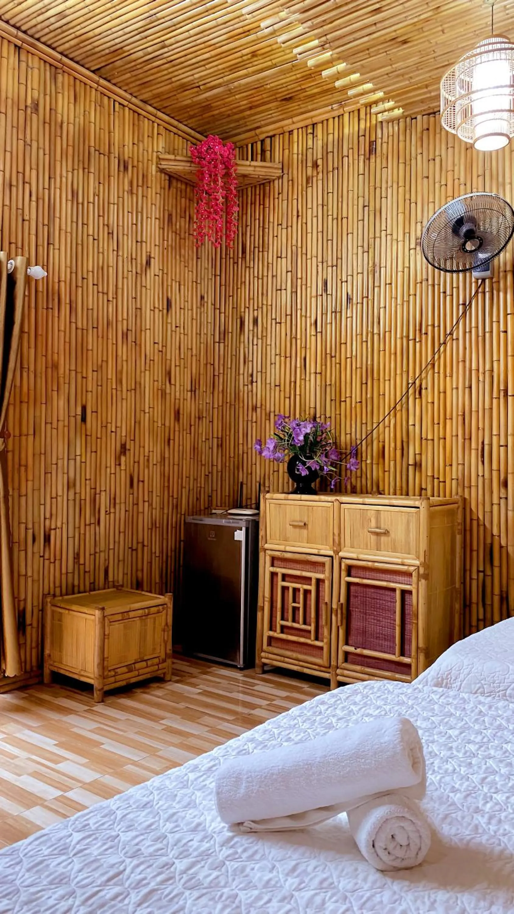 Bed in Quoc Khanh Bamboo Homestay