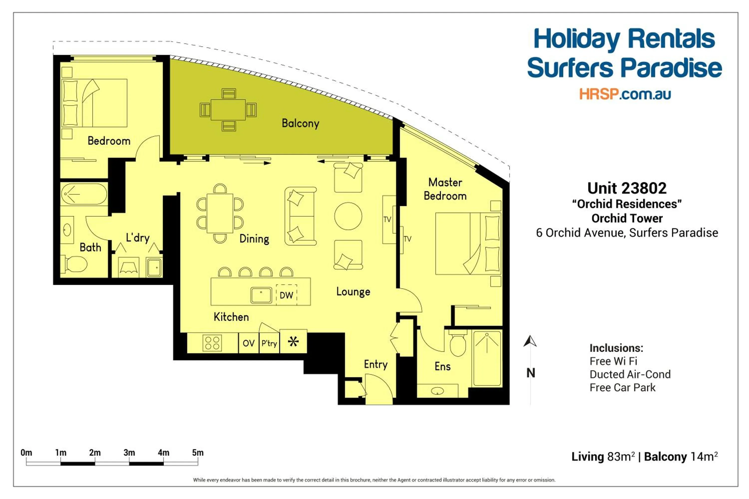 Floor plan in Orchid Residences - HR Surfers Paradise