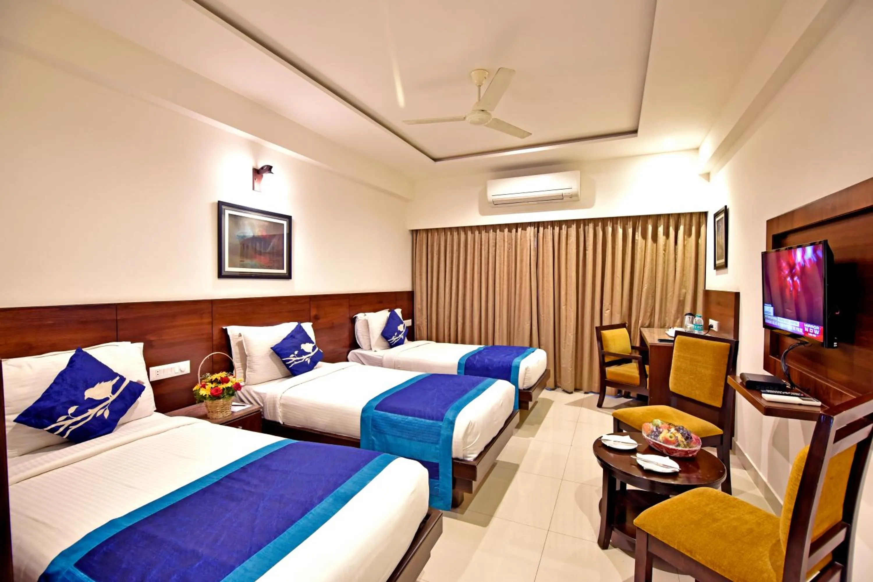 Bathroom, Bed in I V Sanctum Hotel