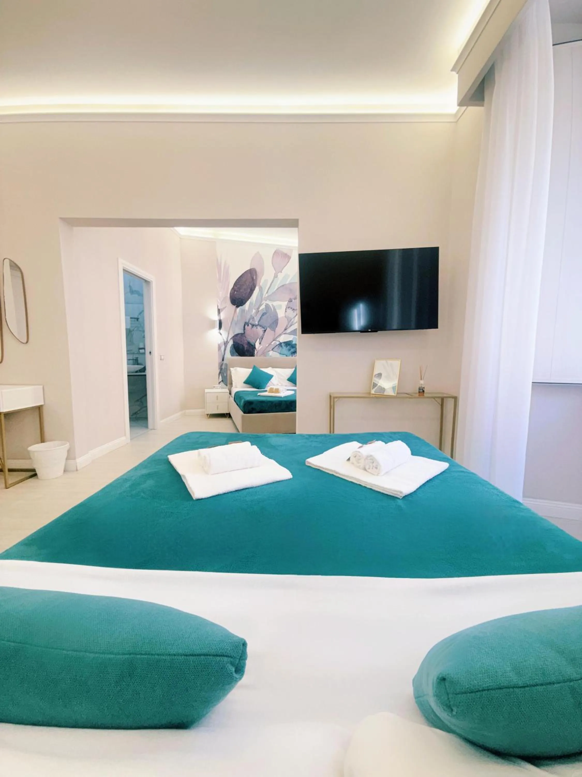 Bed in San Pietro Rooms 84