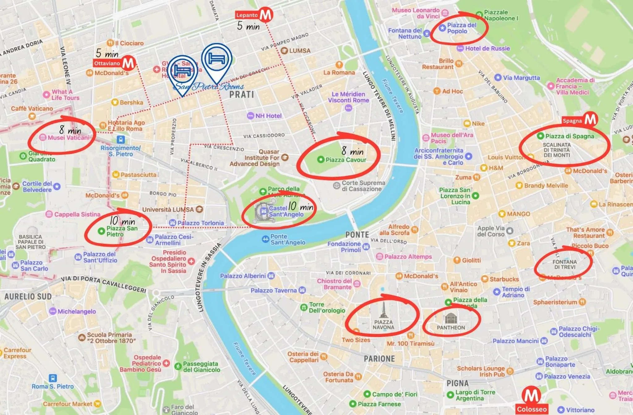 City view in San Pietro Rooms 84