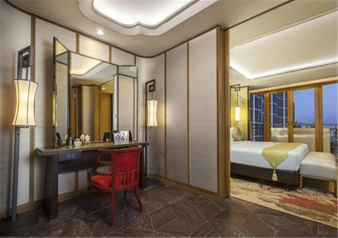 Living room, Bed in Ascott Riverside Garden Beijing