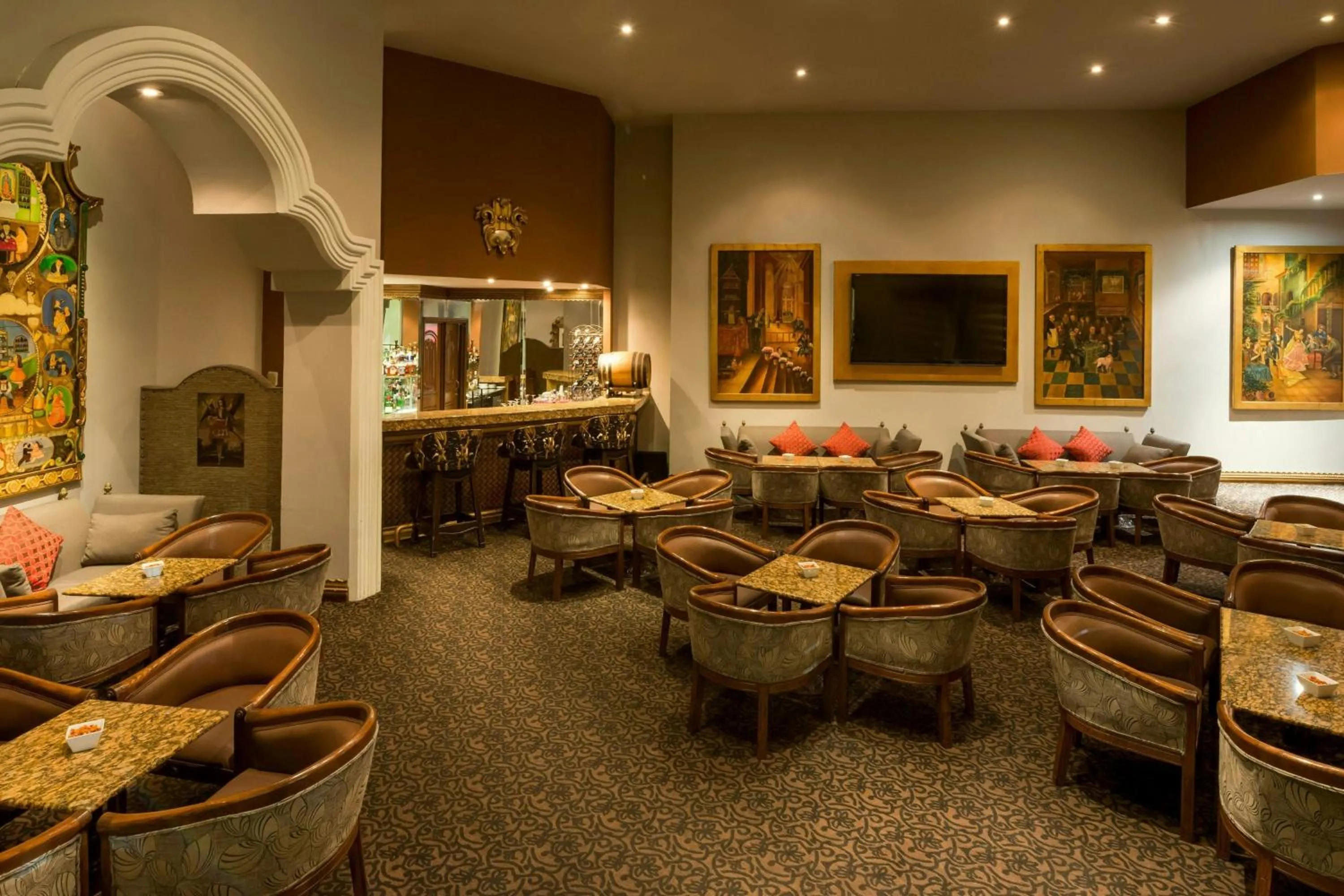 Lounge or bar in Casa Mayor Saltillo, Hotel Hacienda