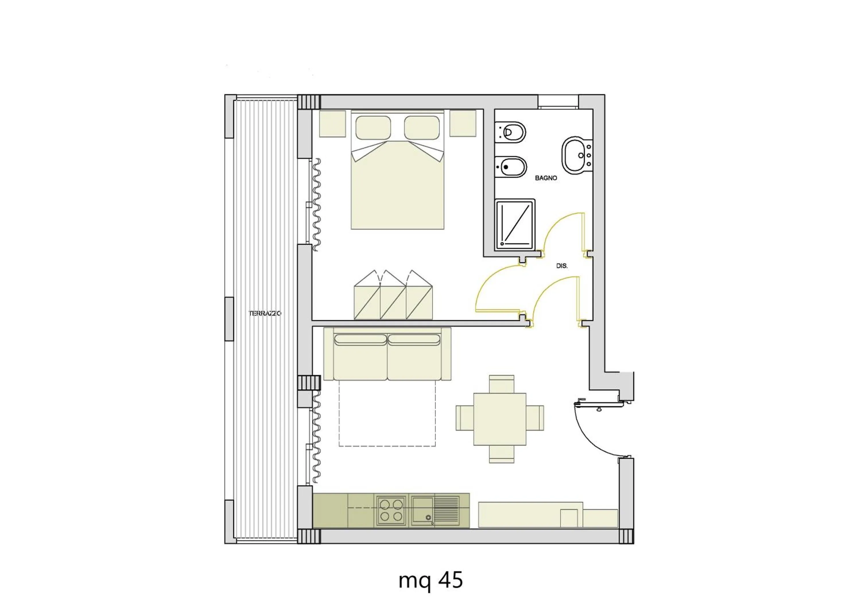 Floor plan in Alma di Alghero Apartments