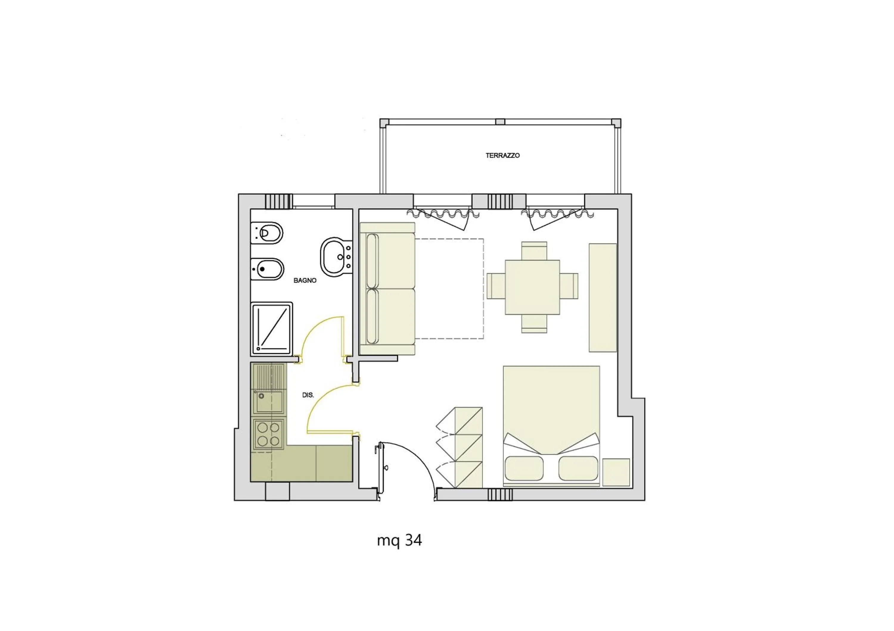 Floor plan in Alma di Alghero Apartments