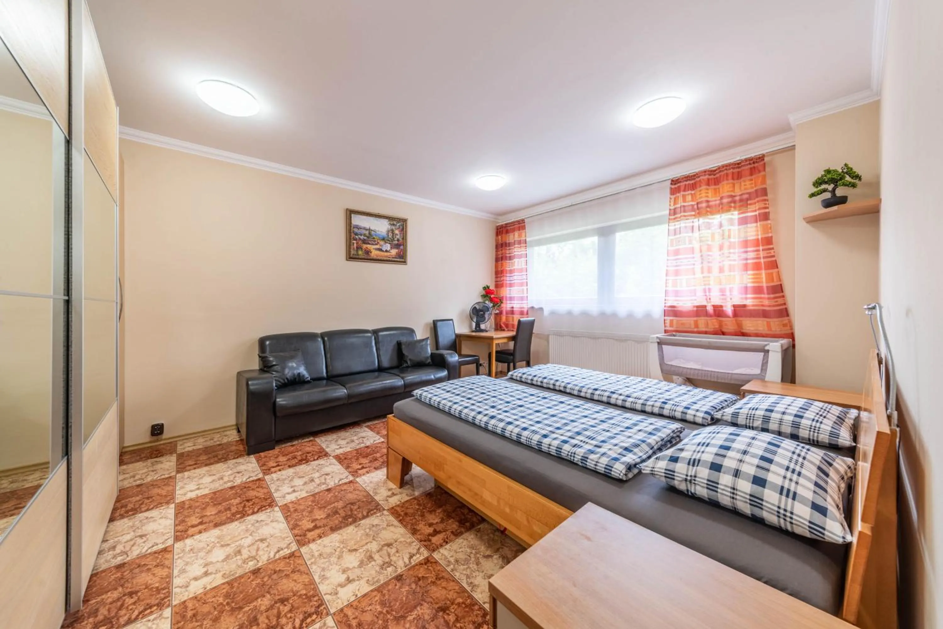 Seating area, Bed in Apartmán blizko centra Prahy