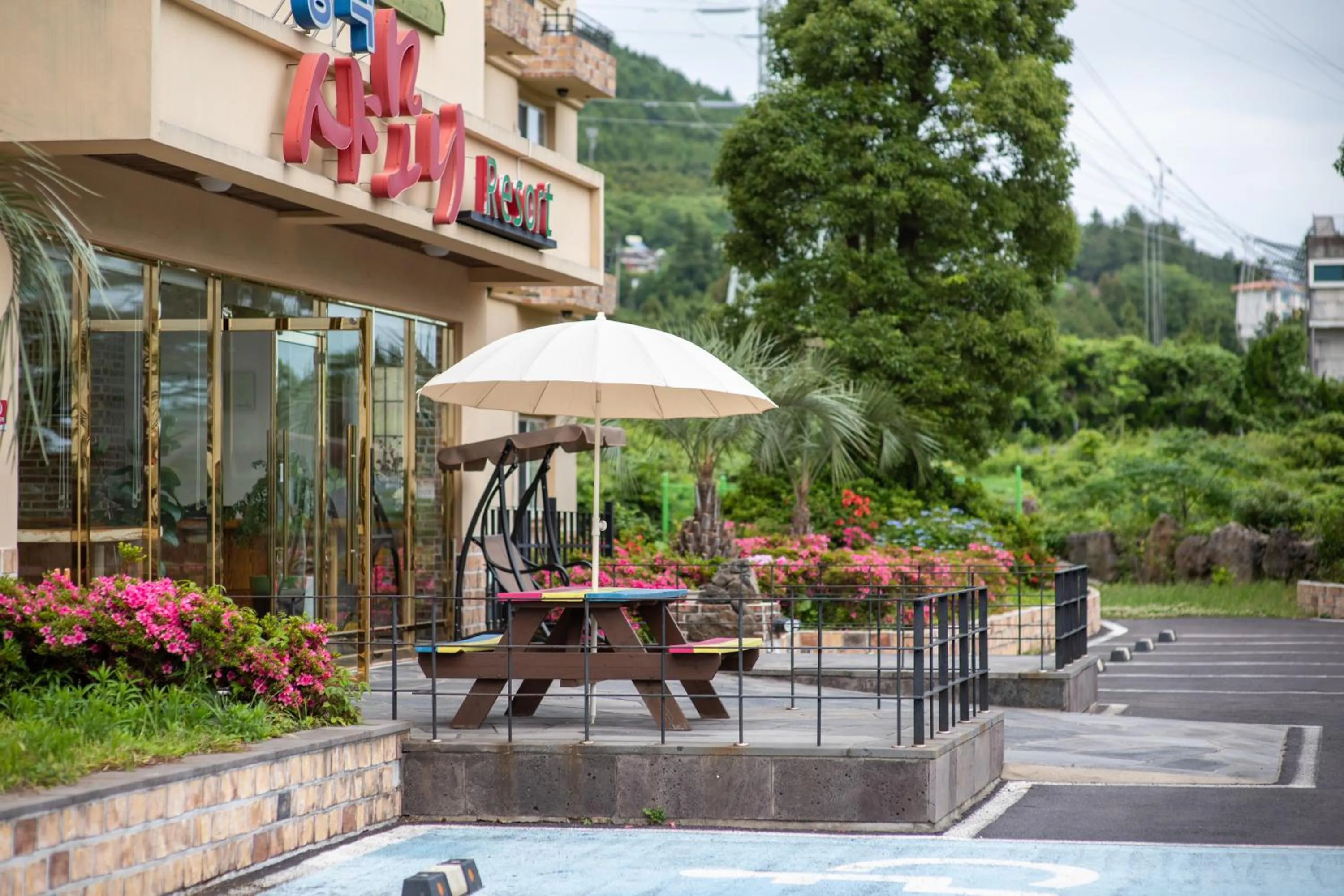 Patio in Chamonix Resort