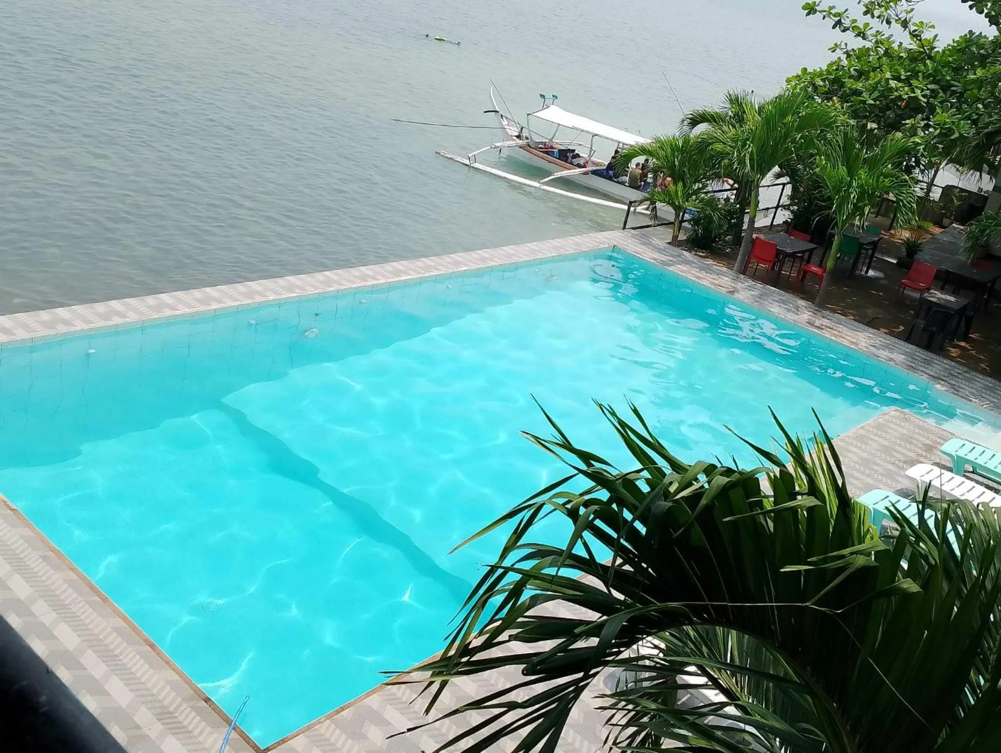 Pool view in Bentrina Diving Resort