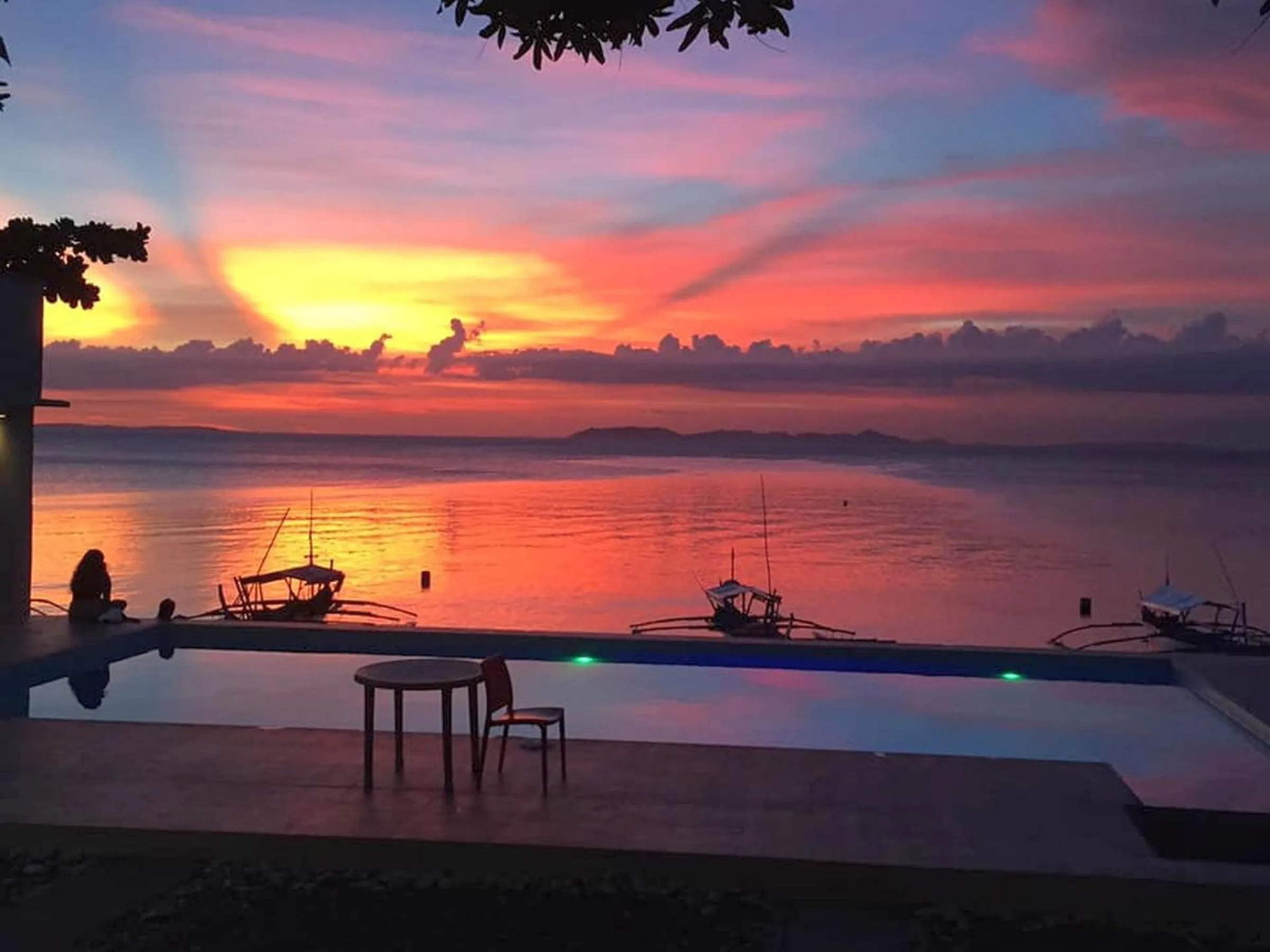 Pool view in Bentrina Diving Resort