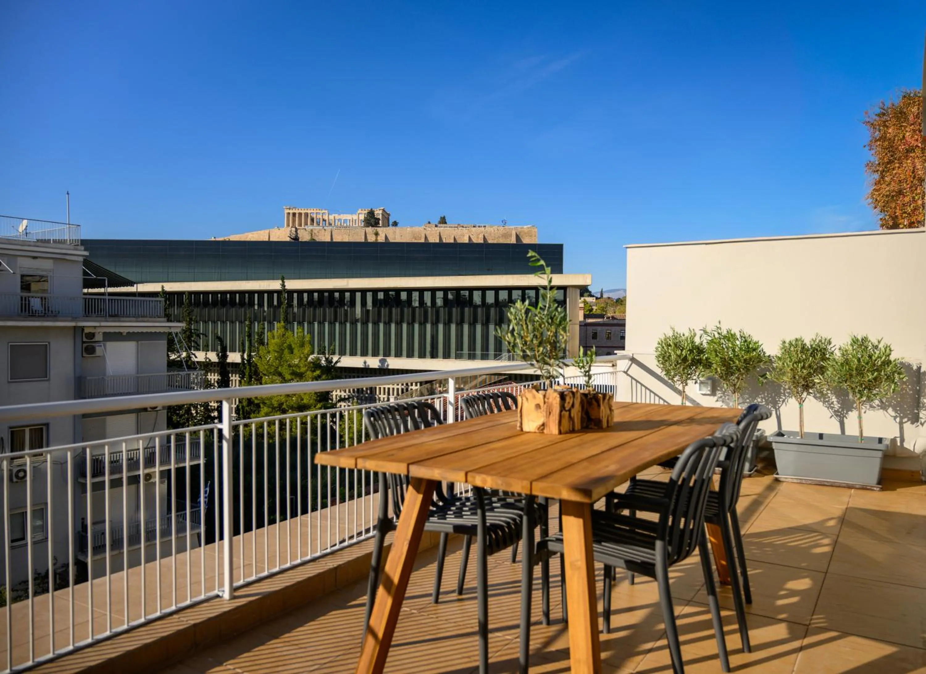 Patio in Acropolis View Deluxe Penthouse & Luxury Apartments