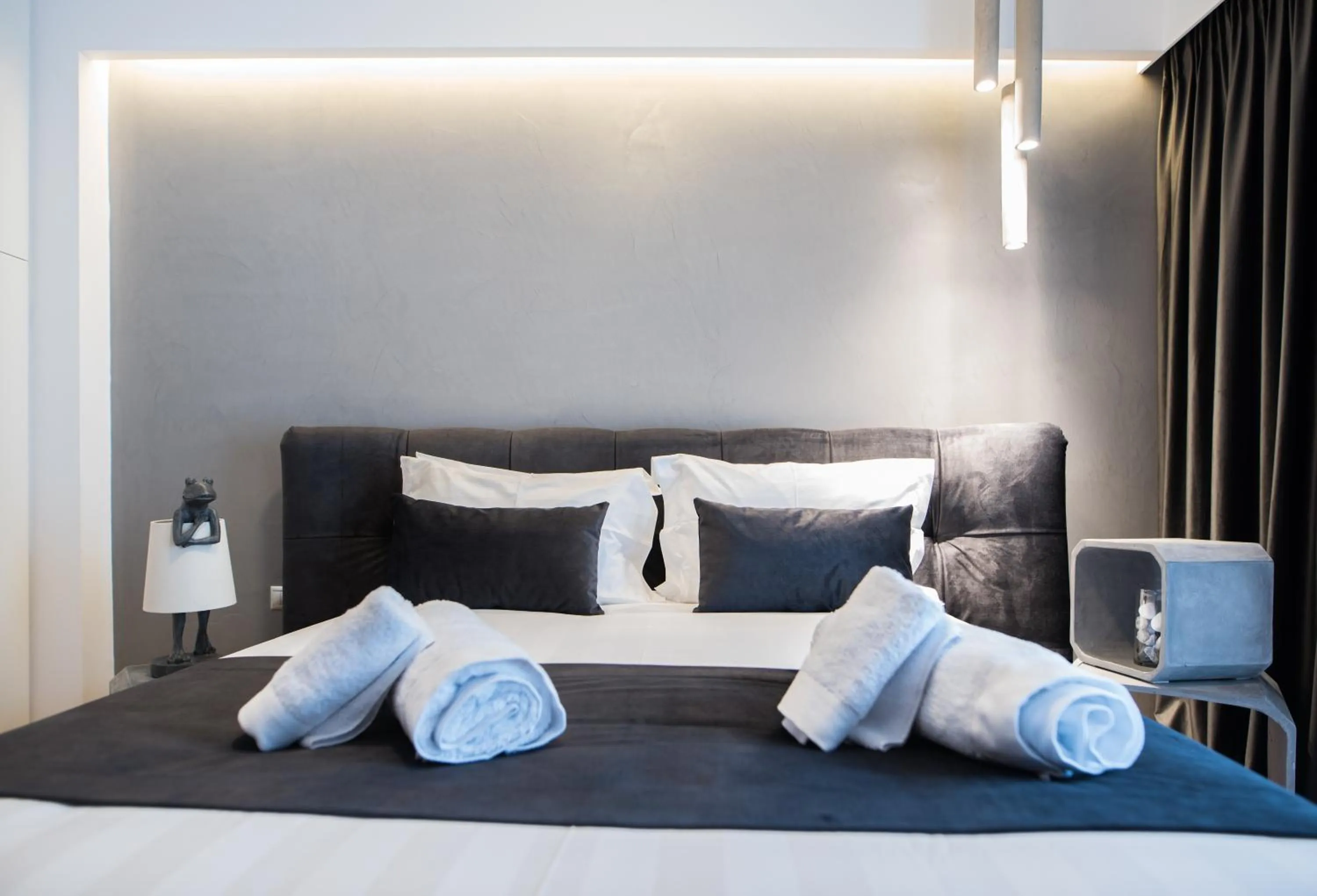 Bed in Acropolis View Deluxe Penthouse & Luxury Apartments